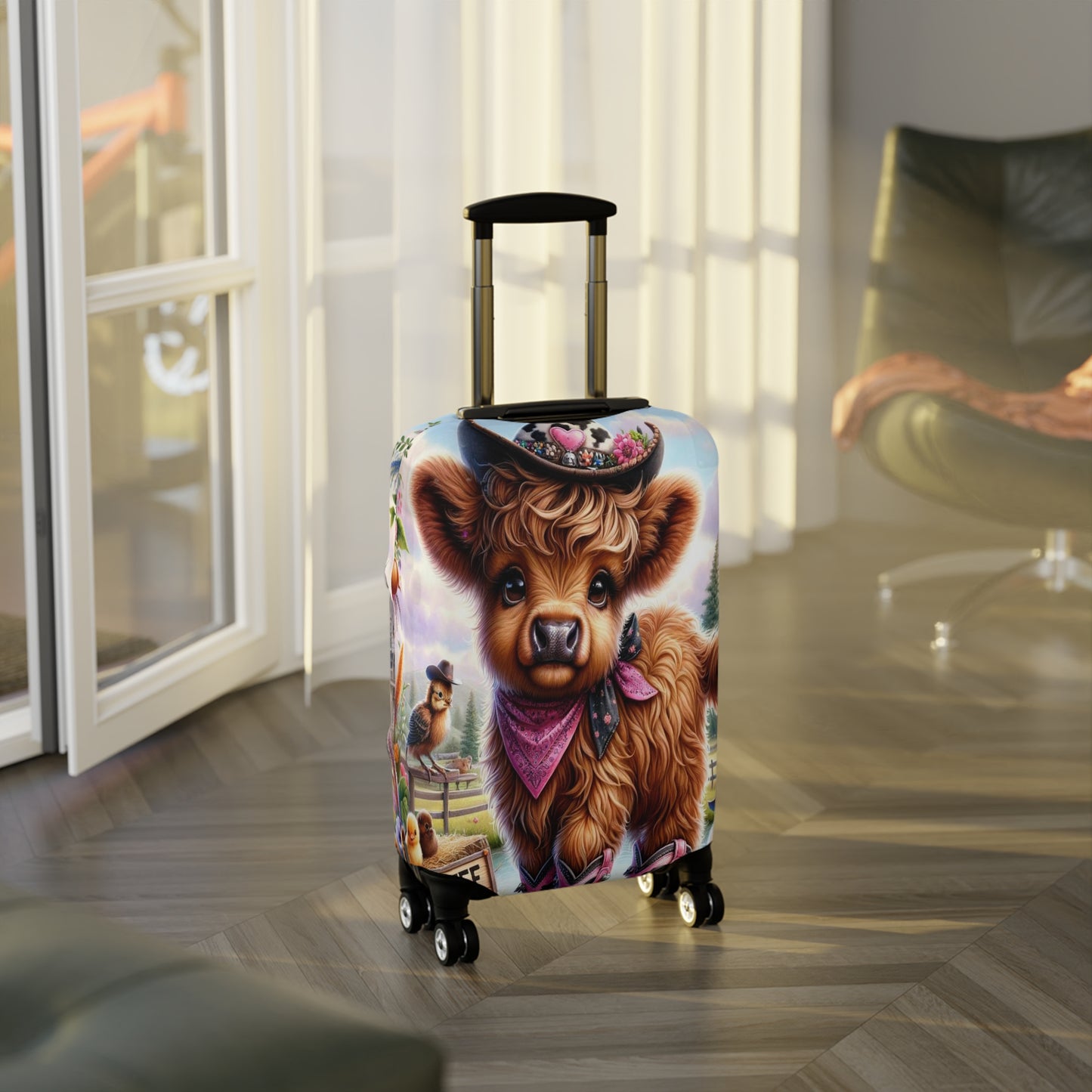 Luggage Cover, Highland Cow, Country and Western, awd-1417