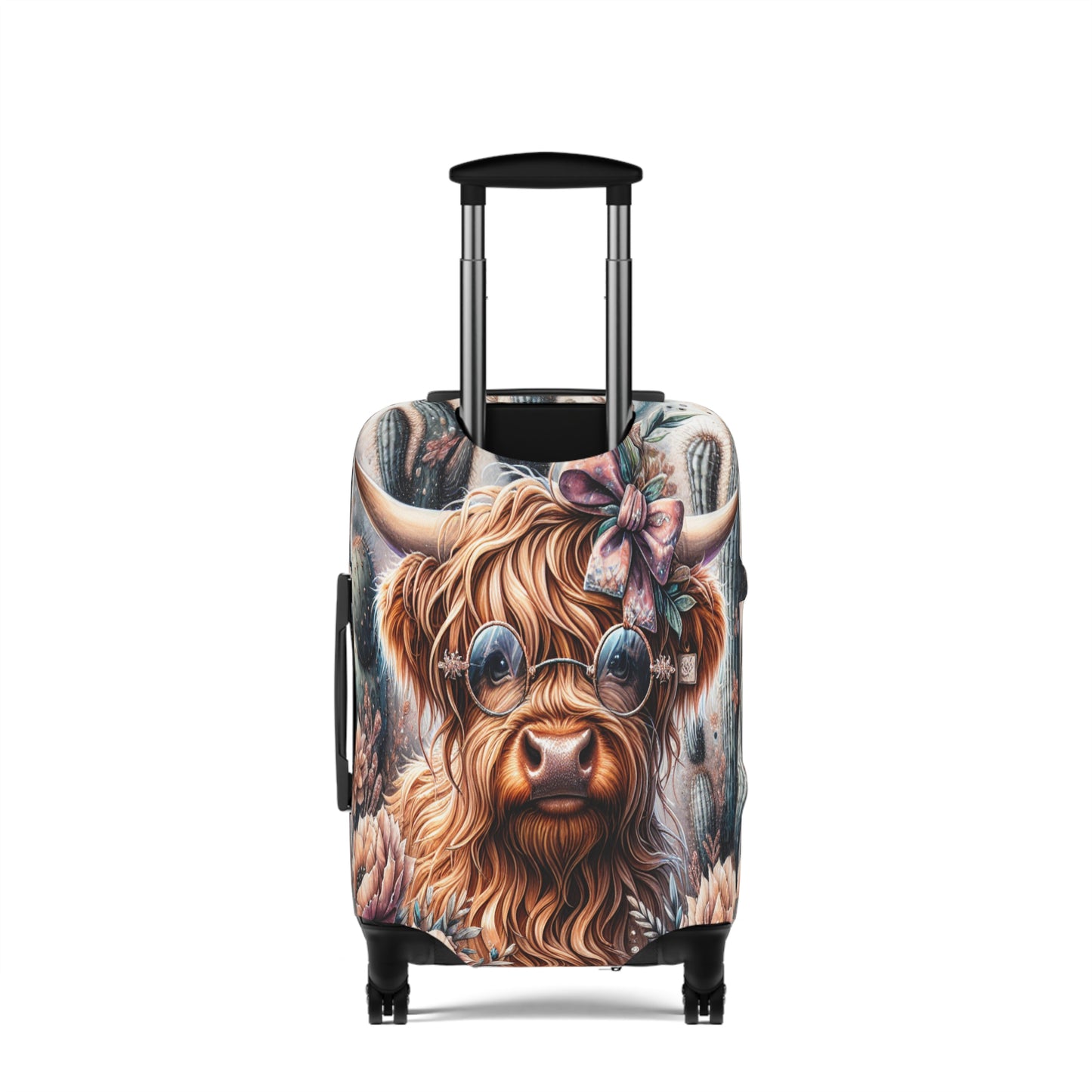 Luggage Cover, Highland Cow, Cactus, awd-1420