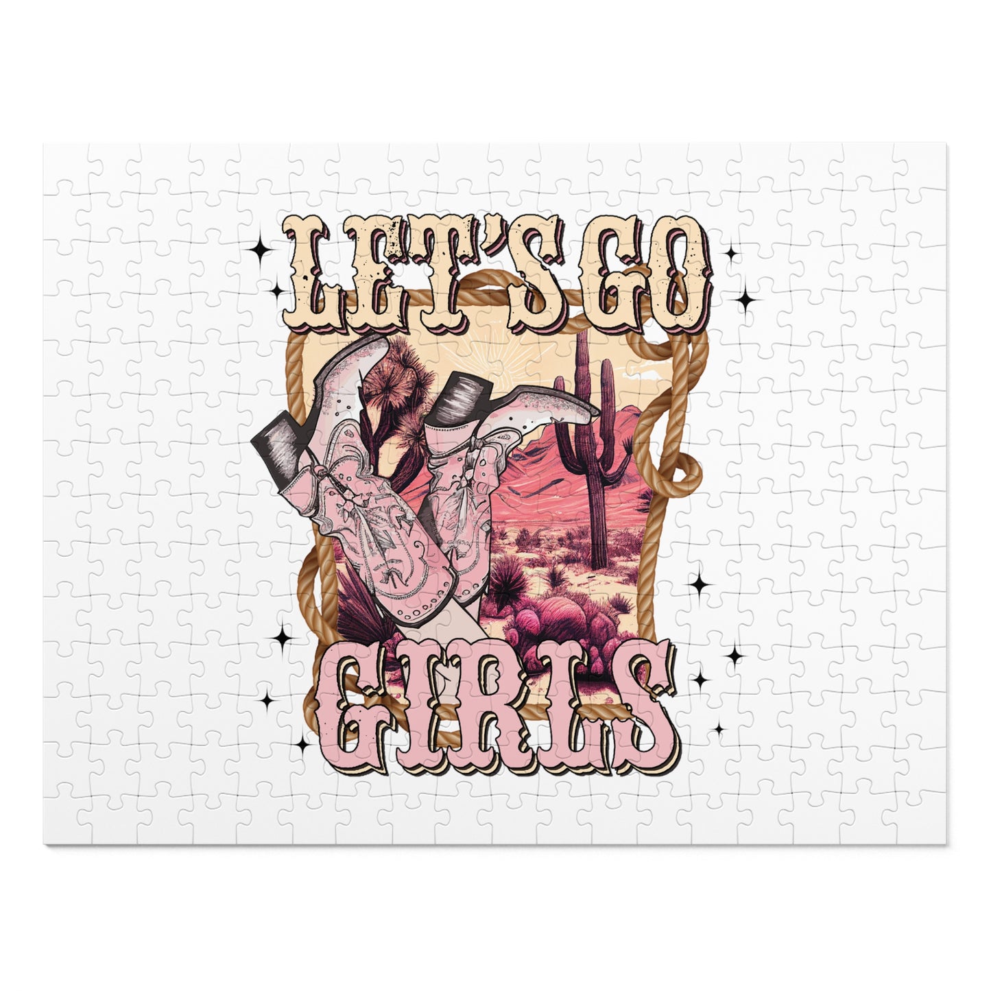 Puzzle, Western, Let's Go Girls, Personalised/Non-Personalised (30, 110, 252, 500,1000-Piece)