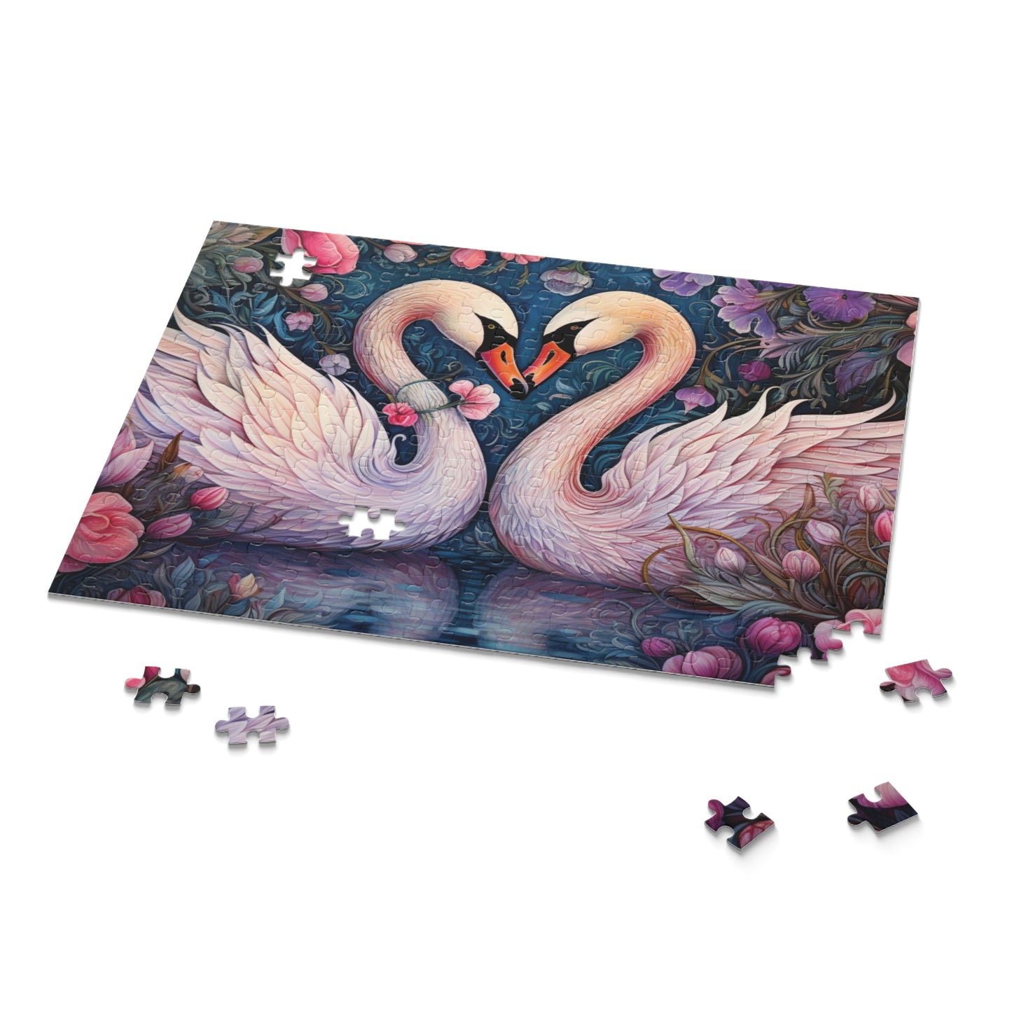 Personalised/Non-Personalised Puzzle, Swan (120, 252, 500-Piece)