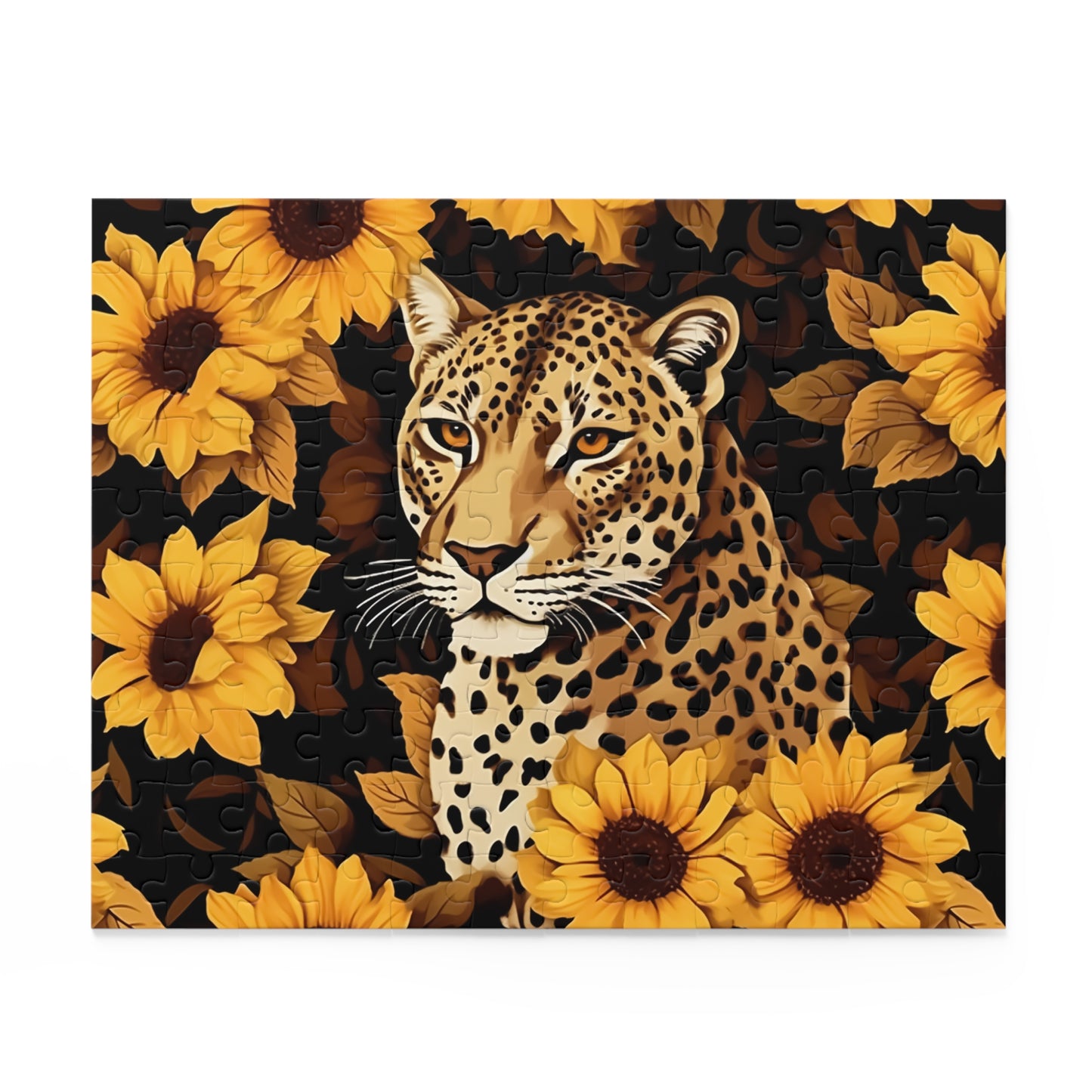 Personalised/Non-Personalised Puzzle, Floral, Sunflowers, Leopard (120, 252, 500-Piece)