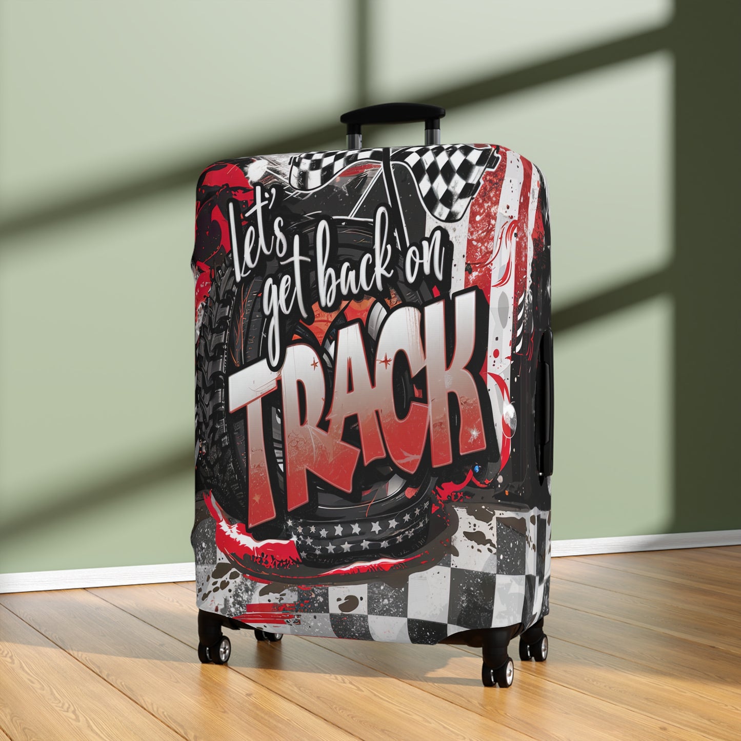 Luggage Cover, Lets get Back on Track, awd-1653