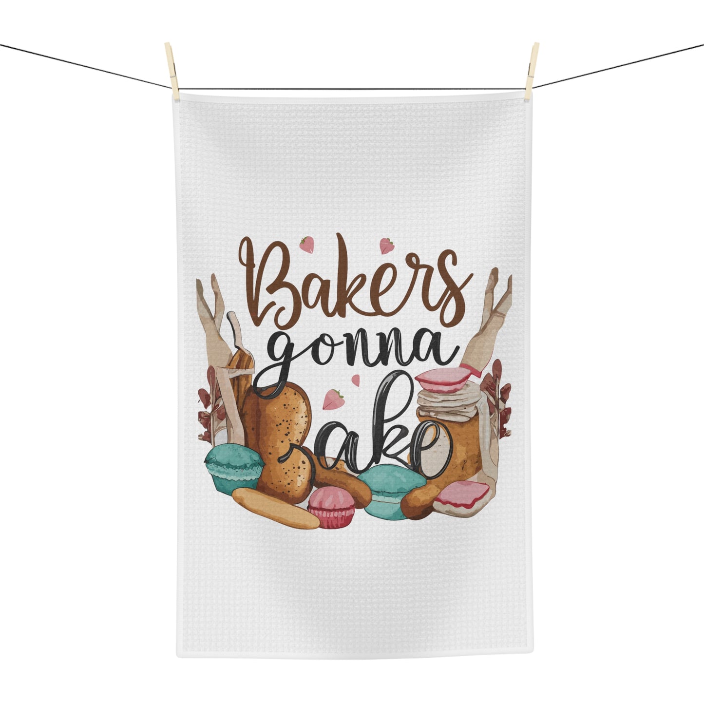 Microfiber Tea Towel, Quote, Bakers Gonna Bake