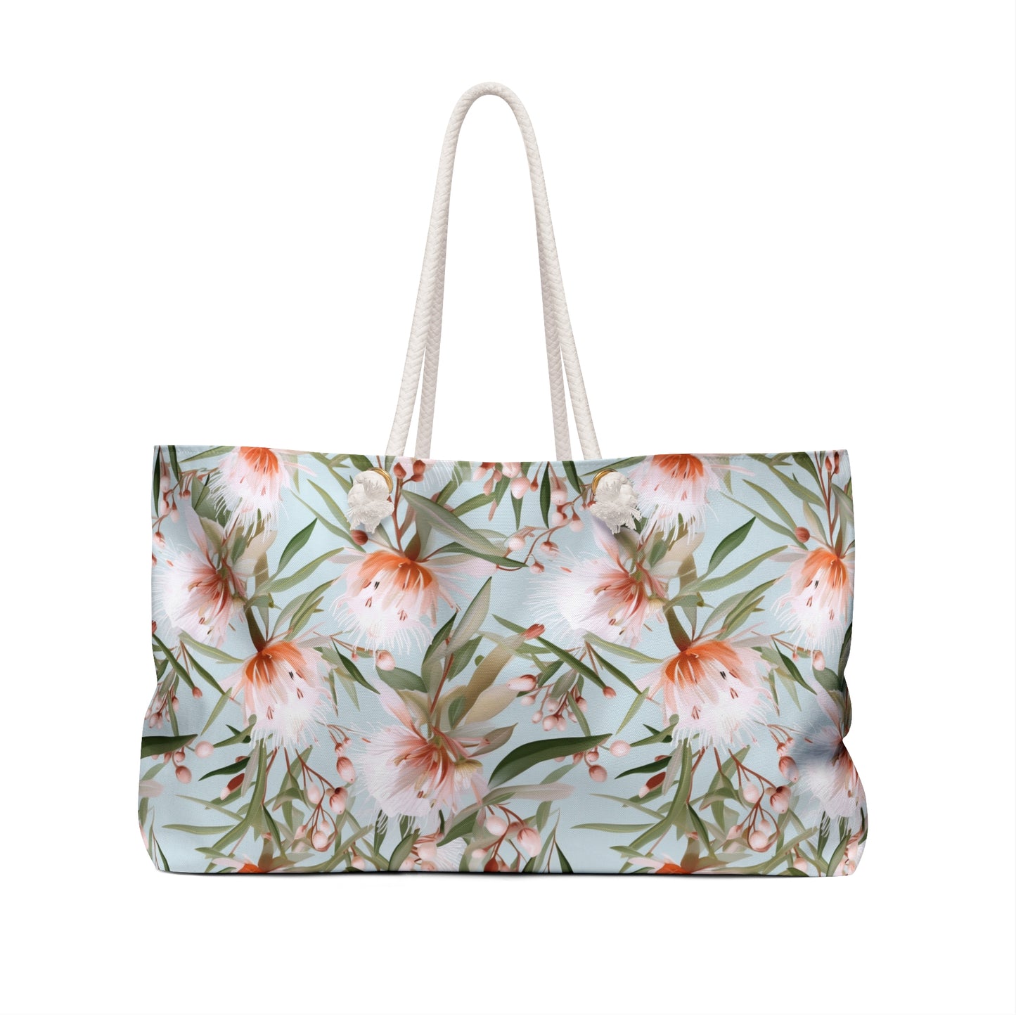 Personalised Weekender Bag, Australian Floral, Large Weekender Bag, Beach Bag, Book Bag