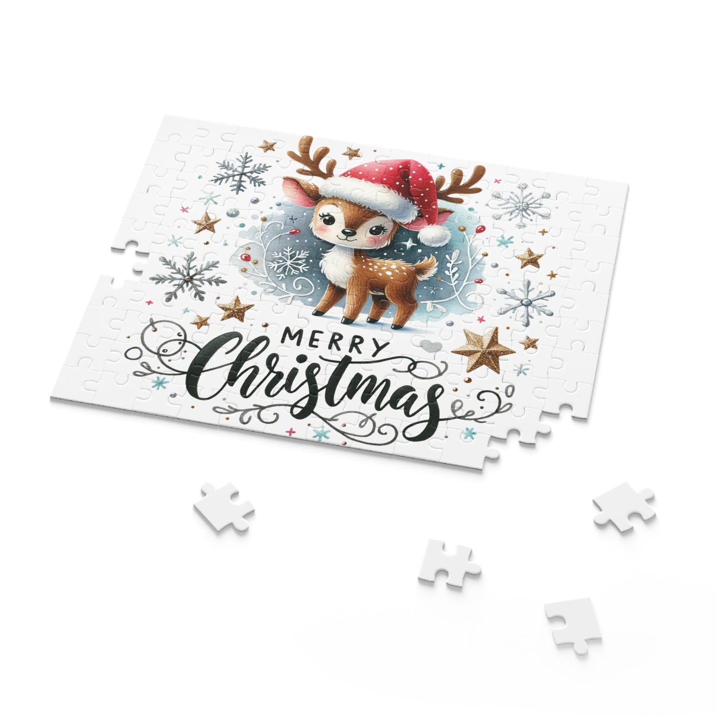 Personalised/Non-Personalised Puzzle, Christmas Reindeer (120, 252, 500-Piece)