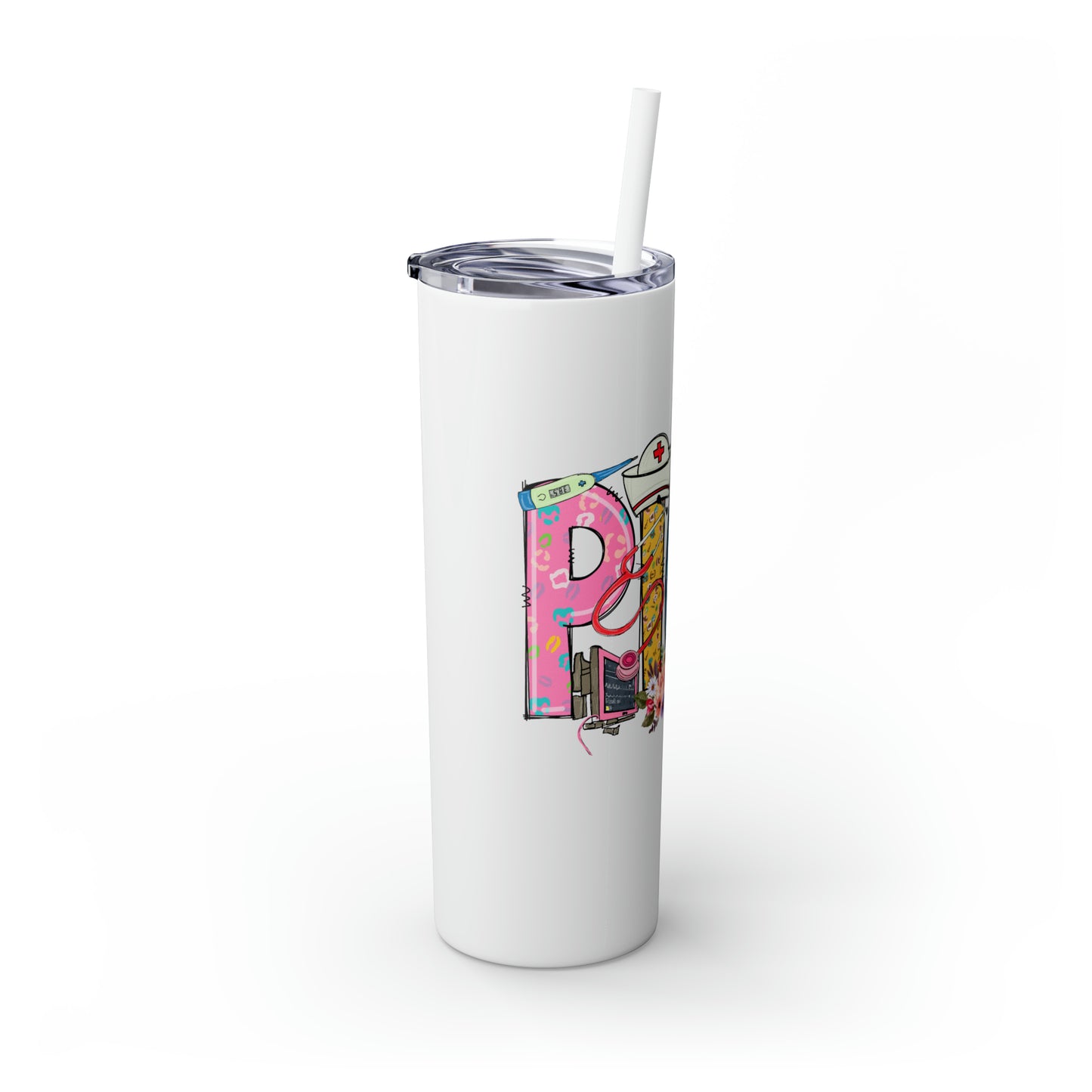 Skinny Tumbler with Straw, 20oz, PICU