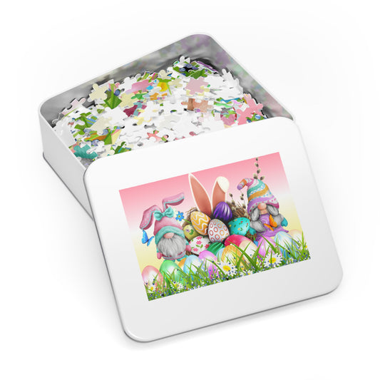 Puzzle, Easter, Gnomes, Personalised/Non-Personalised (30, 110, 252, 500,1000-Piece) awd-631