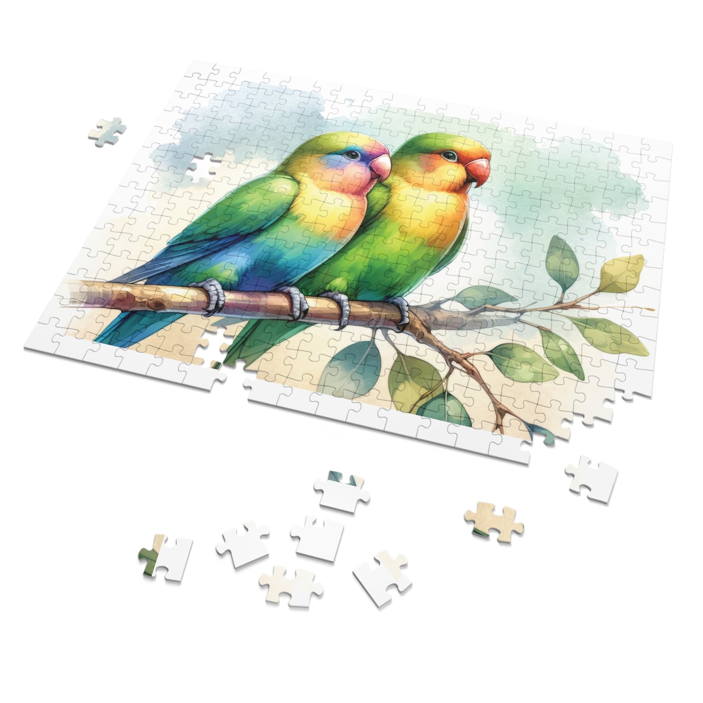 Puzzle, Love Birds, Personalised/Non-Personalised (30, 110, 252, 500,1000-Piece) awd-643