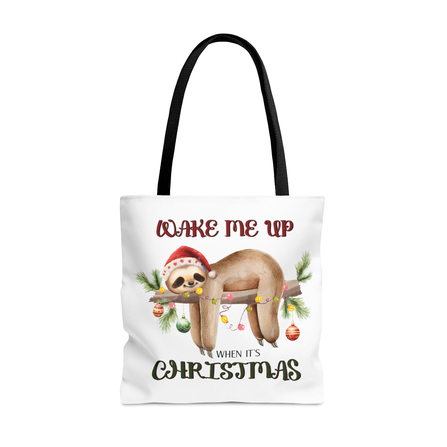 Tote Bag, Christmas, Sloth, Personalised/Non-Personalised Tote bag