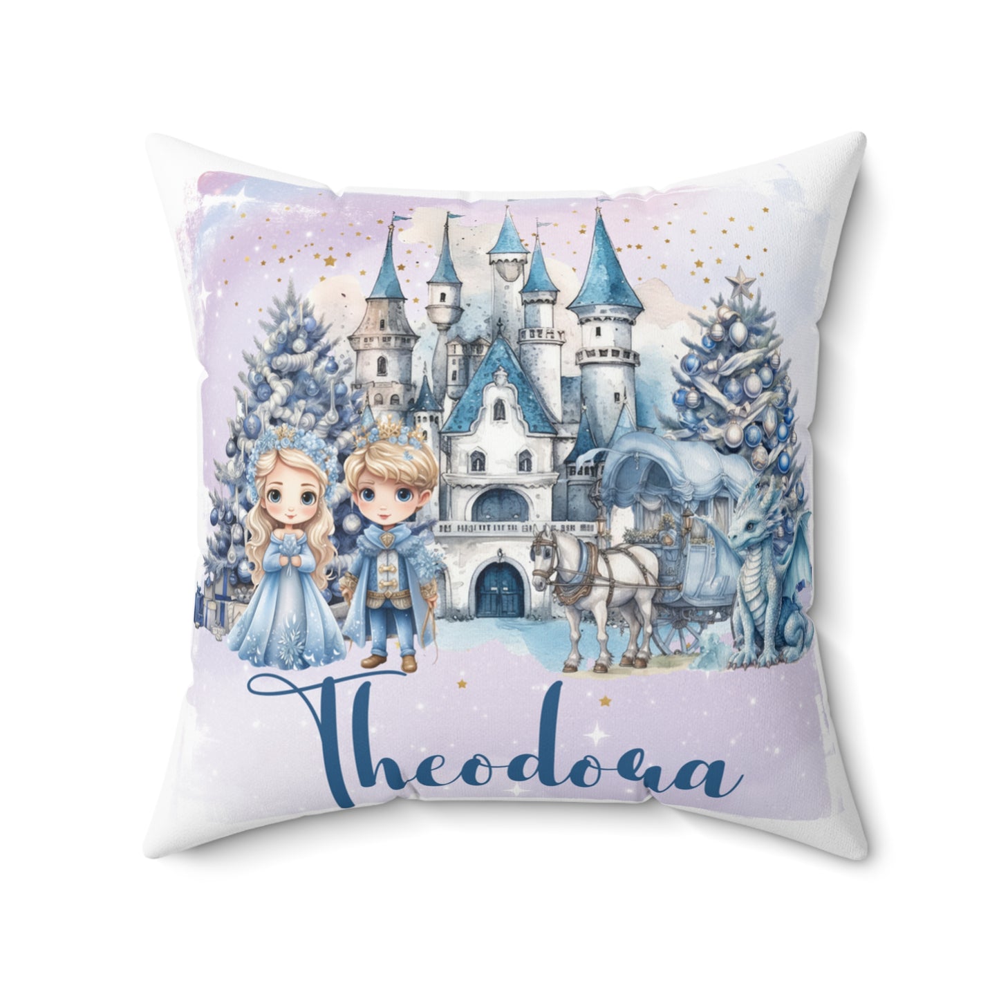 Personalised Fairytale Christmas Cushion, Polyester Square Cushion, Christmas cushion