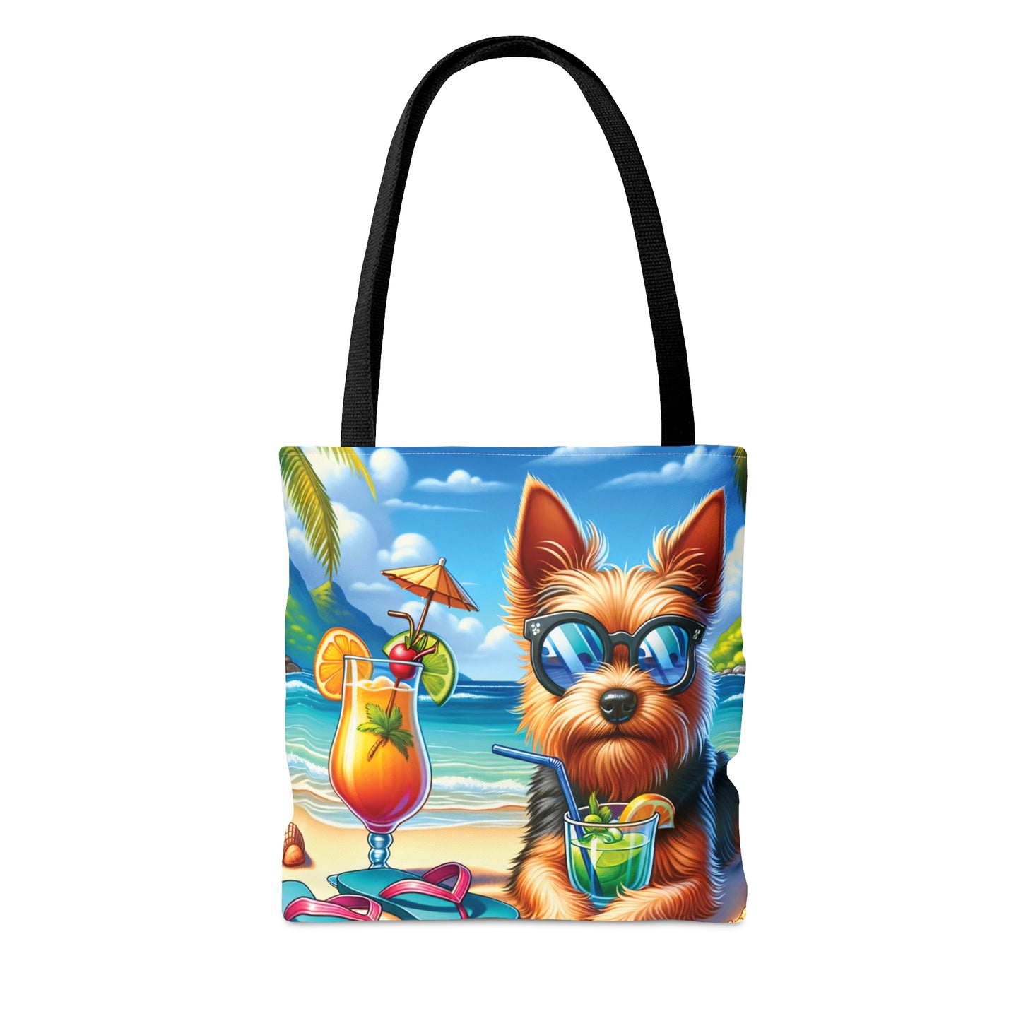 Tote Bag, Dog on Beach, Australian Terrier, Tote bag, awd-1112