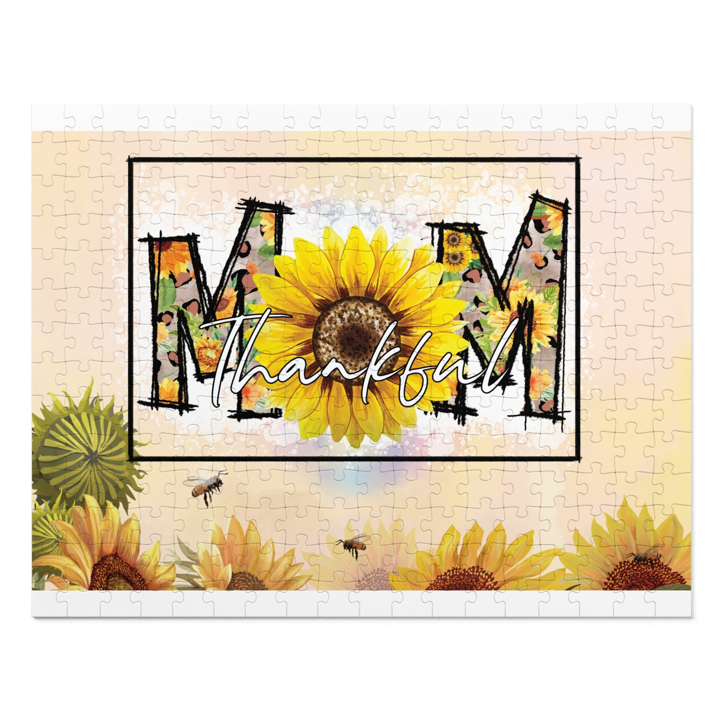 Jigsaw Puzzle, Sunflower, Mom, Personalised/Non-Personalised (30, 110, 252, 500,1000-Piece)