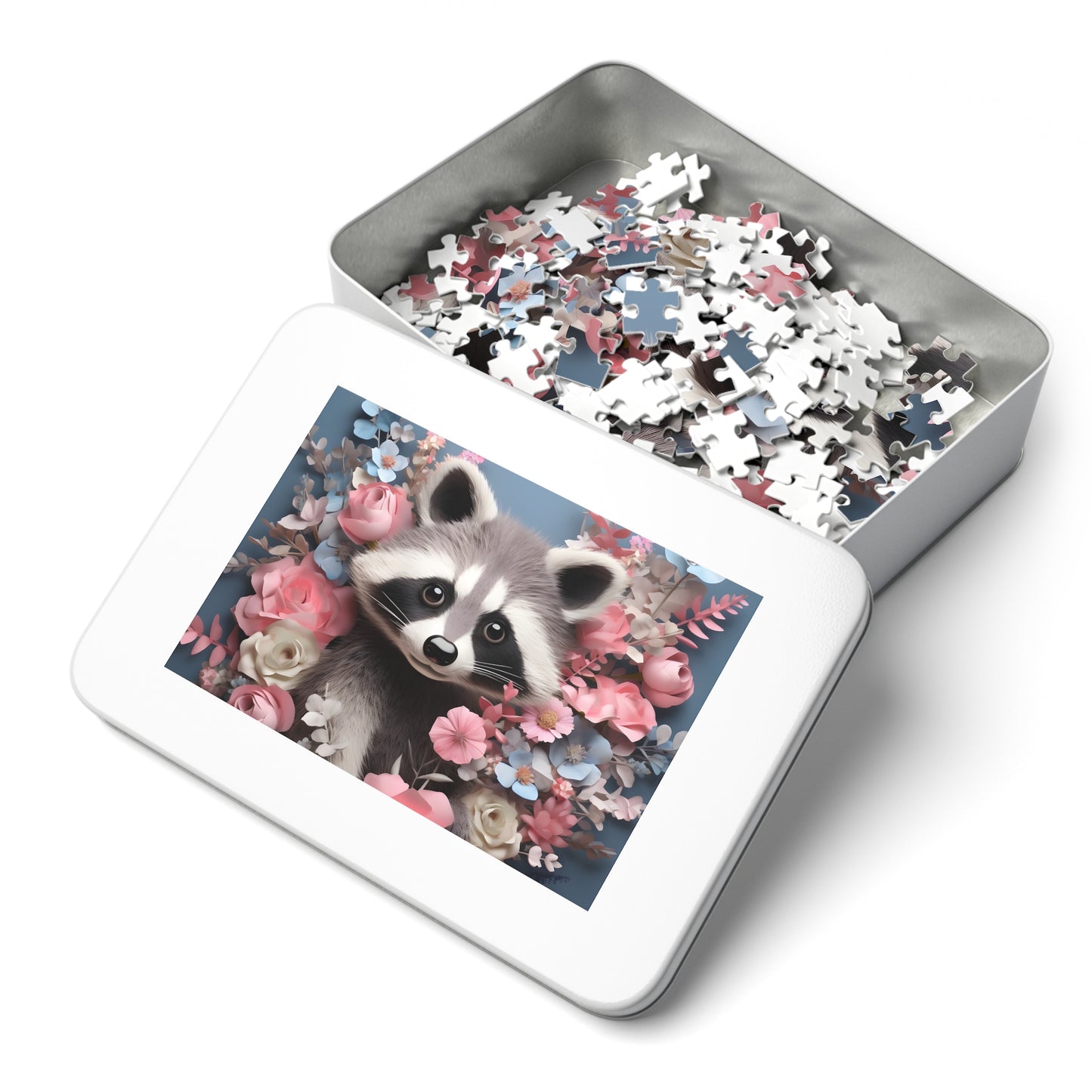 Puzzle, Racoon, Personalised/Non-Personalised (30, 110, 252, 500,1000-Piece) awd-563