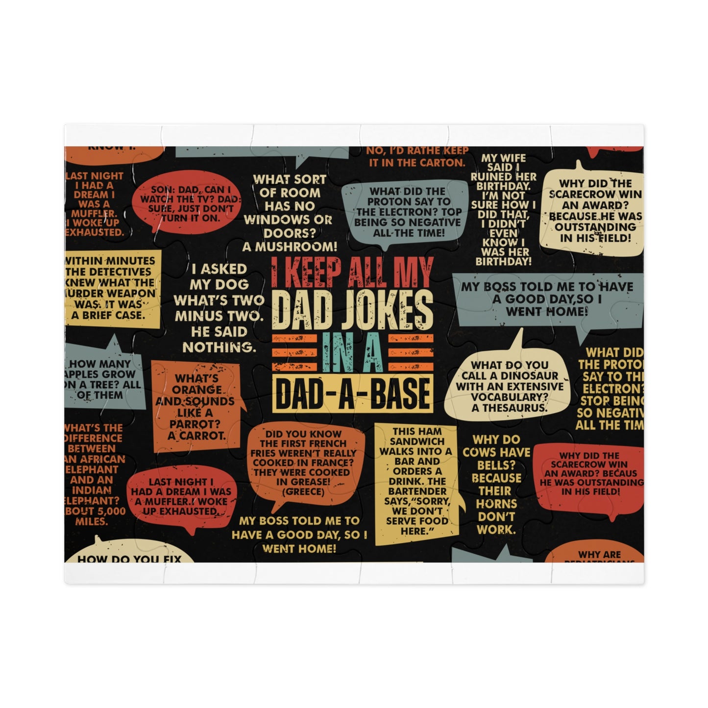 Jigsaw Puzzle, Dad Jokes, Personalised/Non-Personalised (30, 110, 252, 500,1000-Piece)