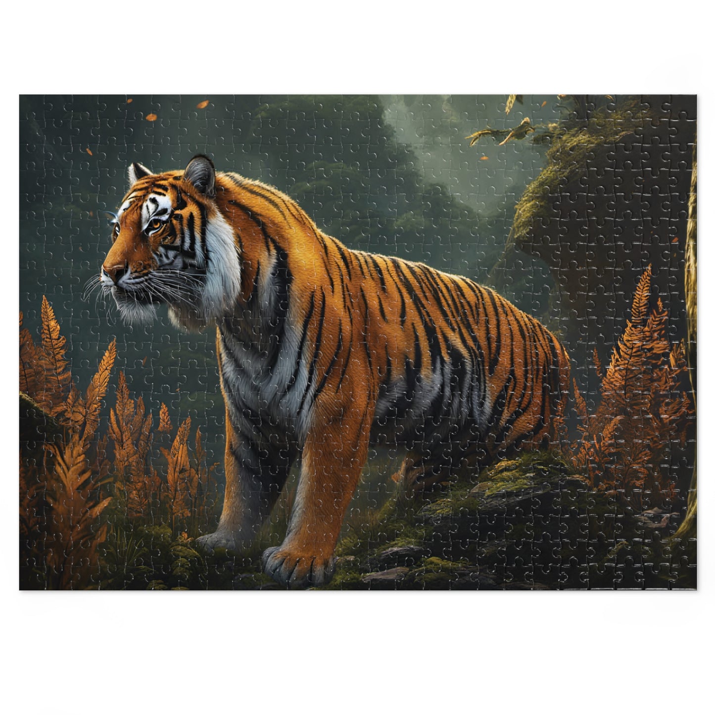 Puzzle, Tiger, Personalised/Non-Personalised (30, 110, 252, 500,1000-Piece) Awd-548