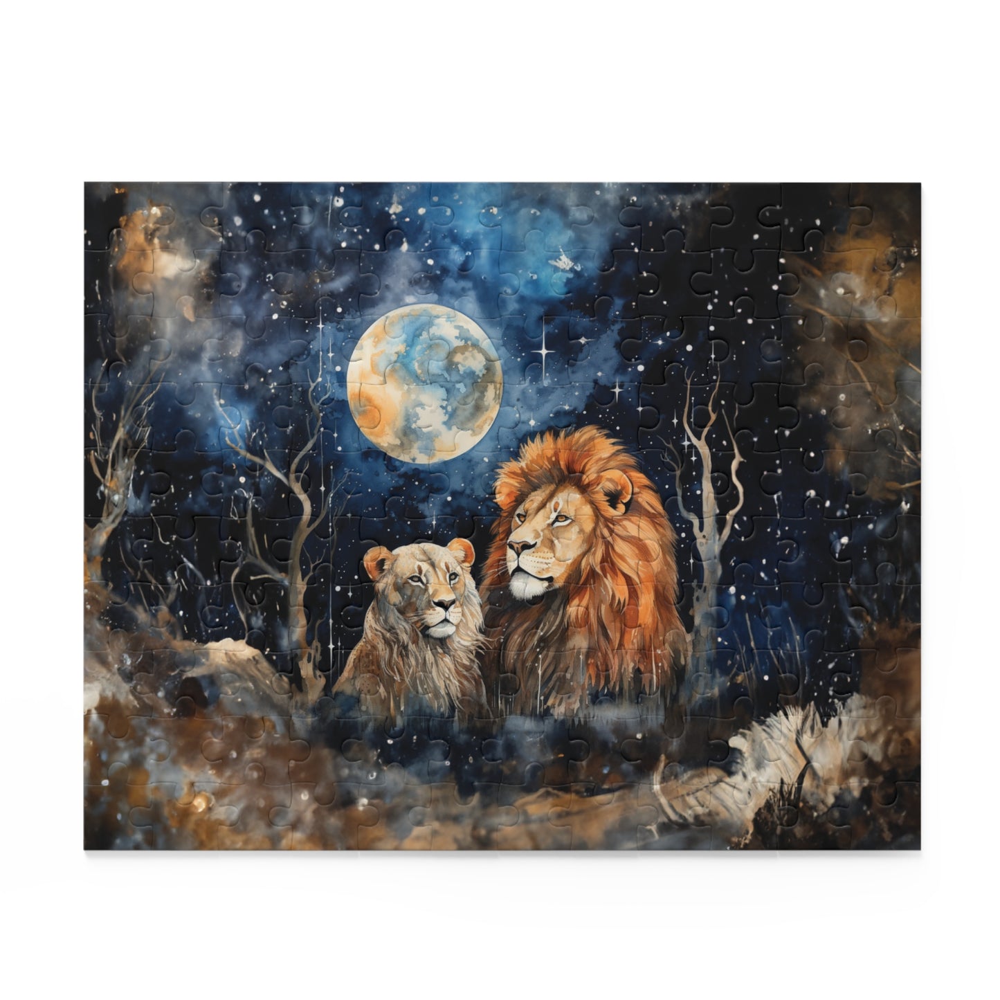 Personalised/Non-Personalised Puzzle, Lions (120, 252, 500-Piece)