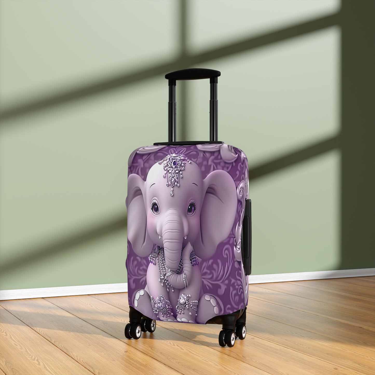 Luggage Cover, Purple Elephant, awd-1415