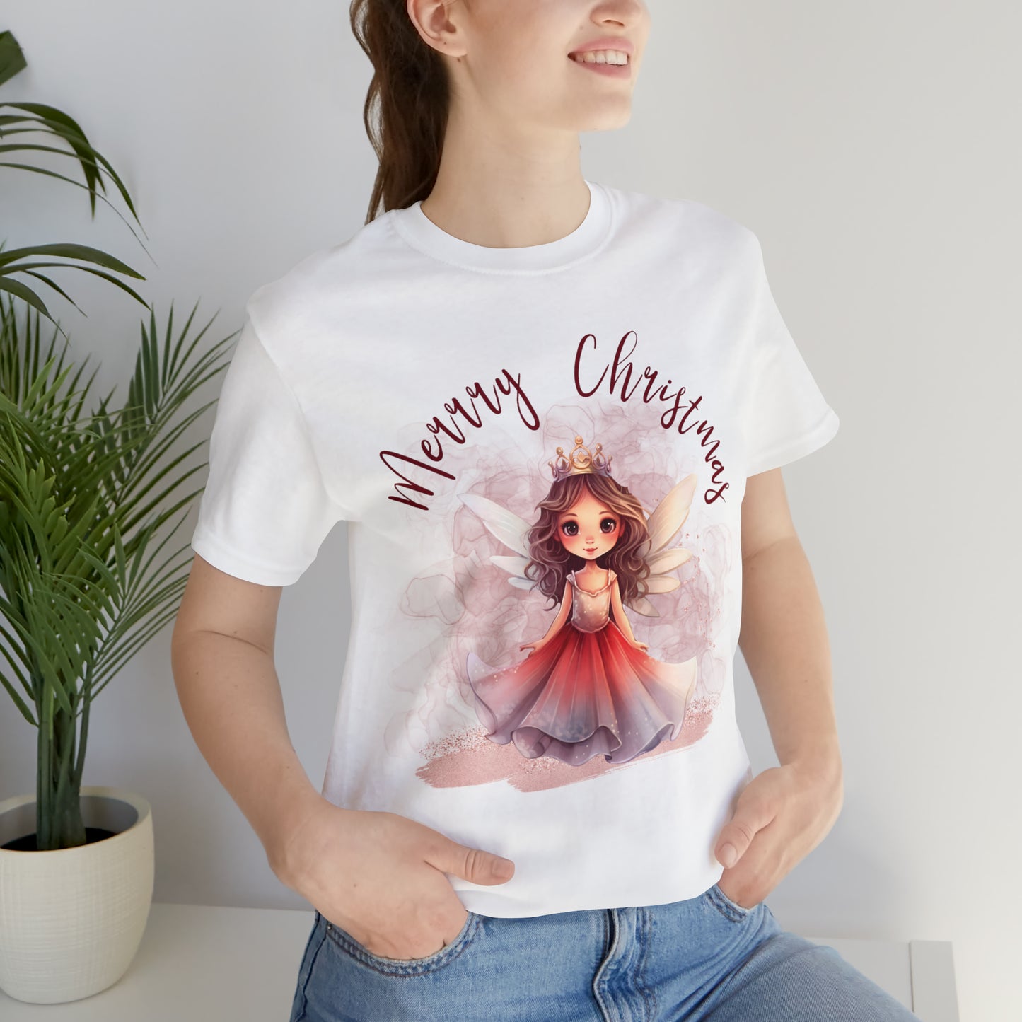 Unisex Jersey Short Sleeve Tee Christmas, Women's Fairy T-shirt A-00009