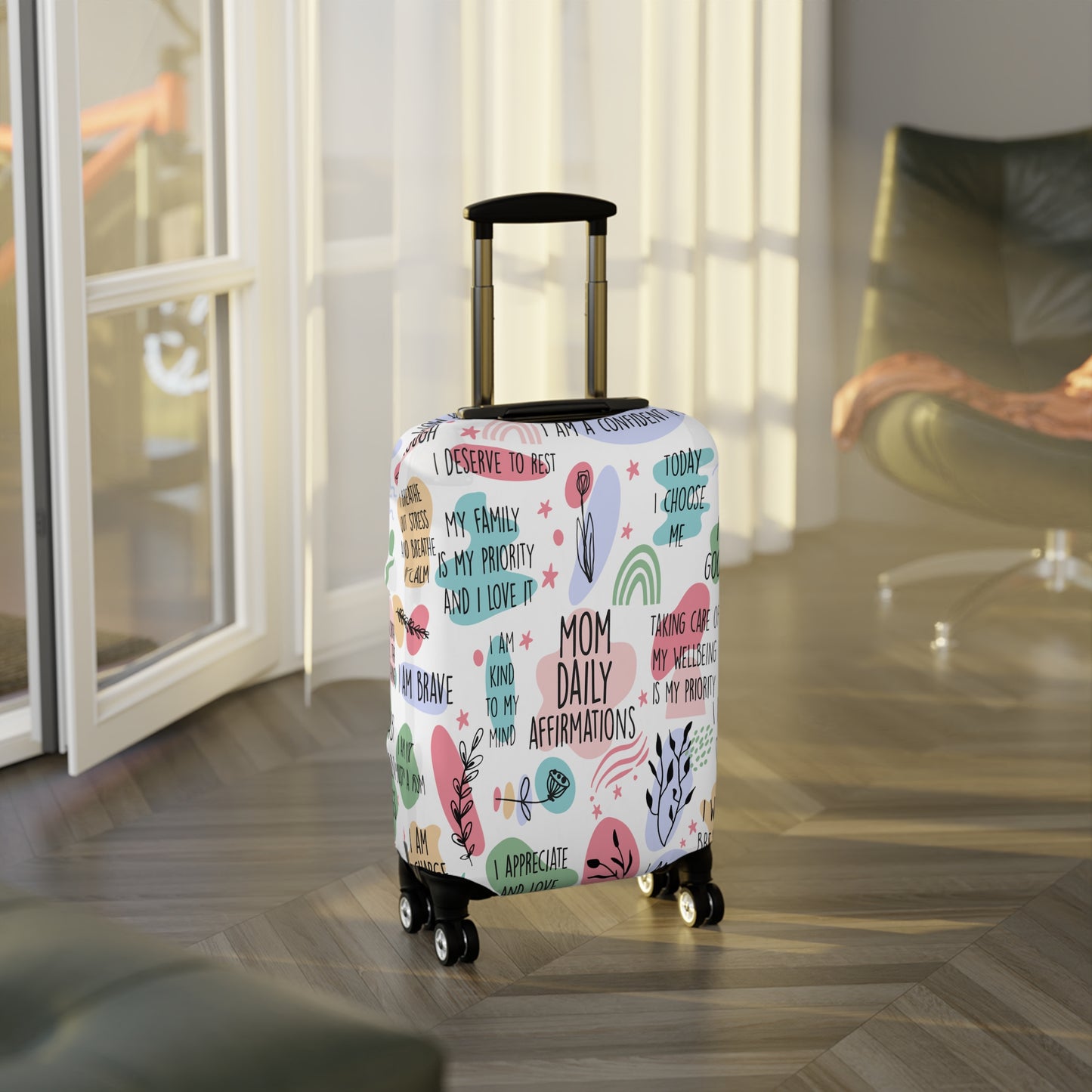 Luggage Cover, Mom Daily Affirmations, awd-1352