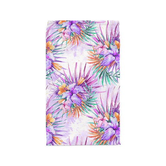 Insulated Lunch Bag Summer Floral Bag Purple Water Colour