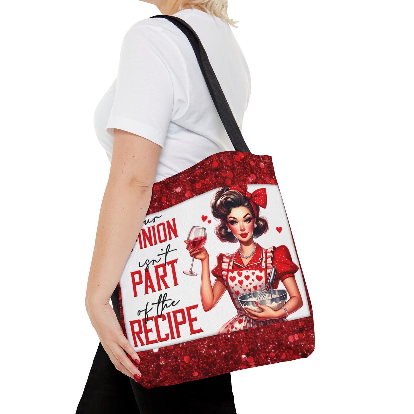 Tote Bag, Retro, Your Opinion isn't part of the Recipe