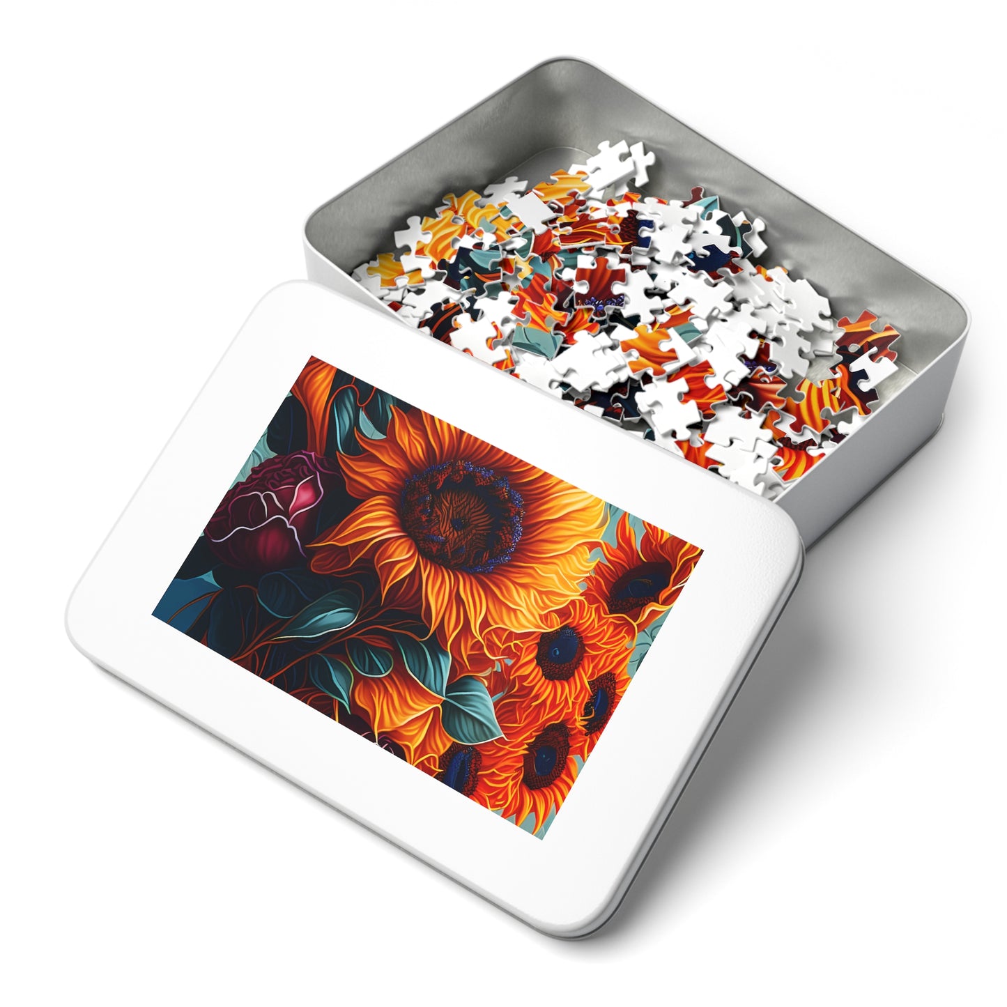 Puzzle, Sunflower, Personalised/Non-Personalised (30, 110, 252, 500,1000-Piece) awd-625