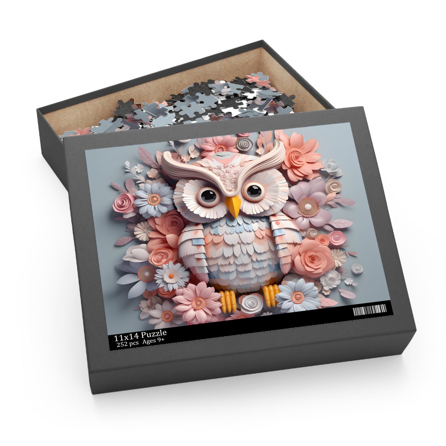 Personalised/Non-Personalised Puzzle, Owl (120, 252, 500-Piece)