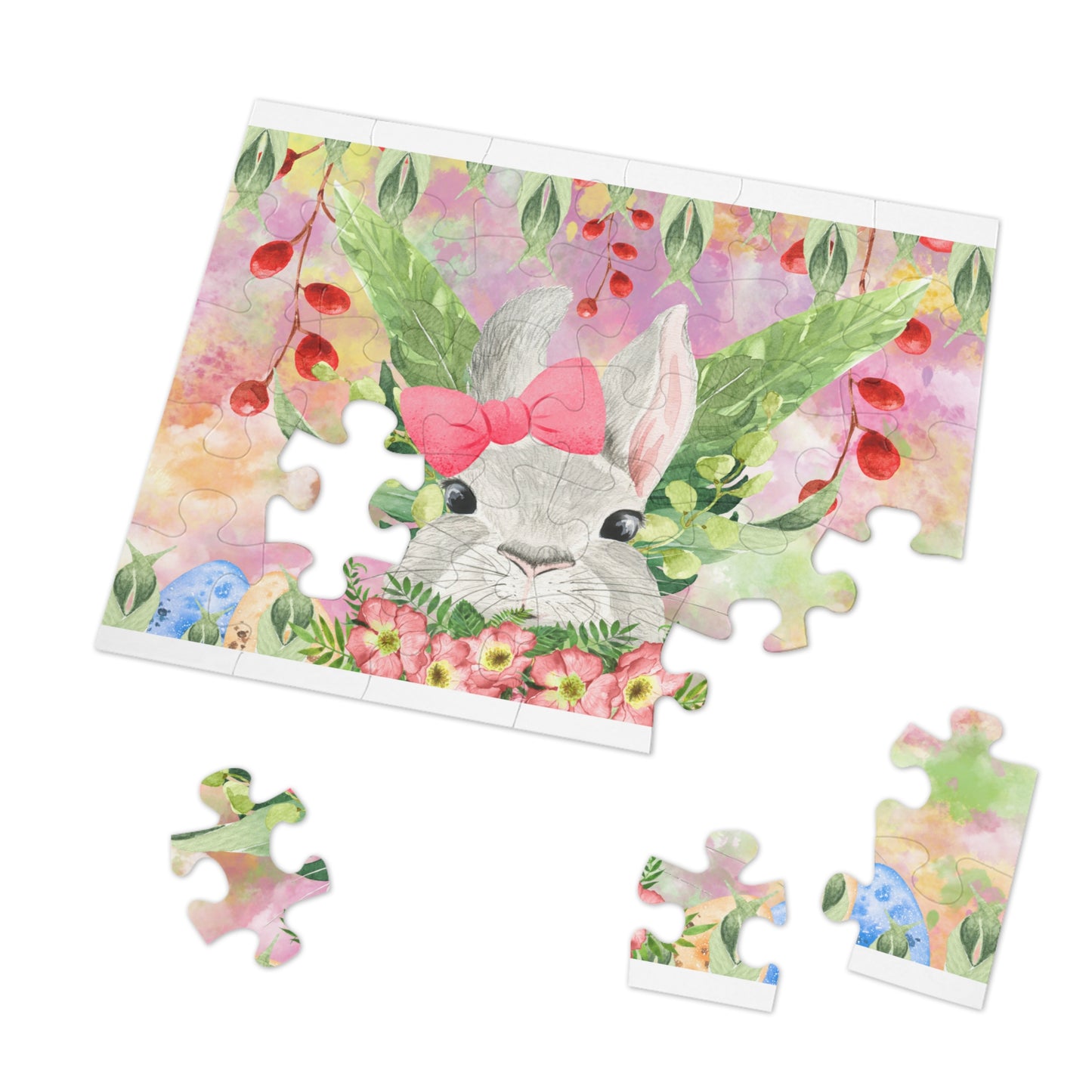 Puzzle, Easter, Rabbit, Personalised/Non-Personalised (30, 110, 252, 500,1000-Piece) awd-630