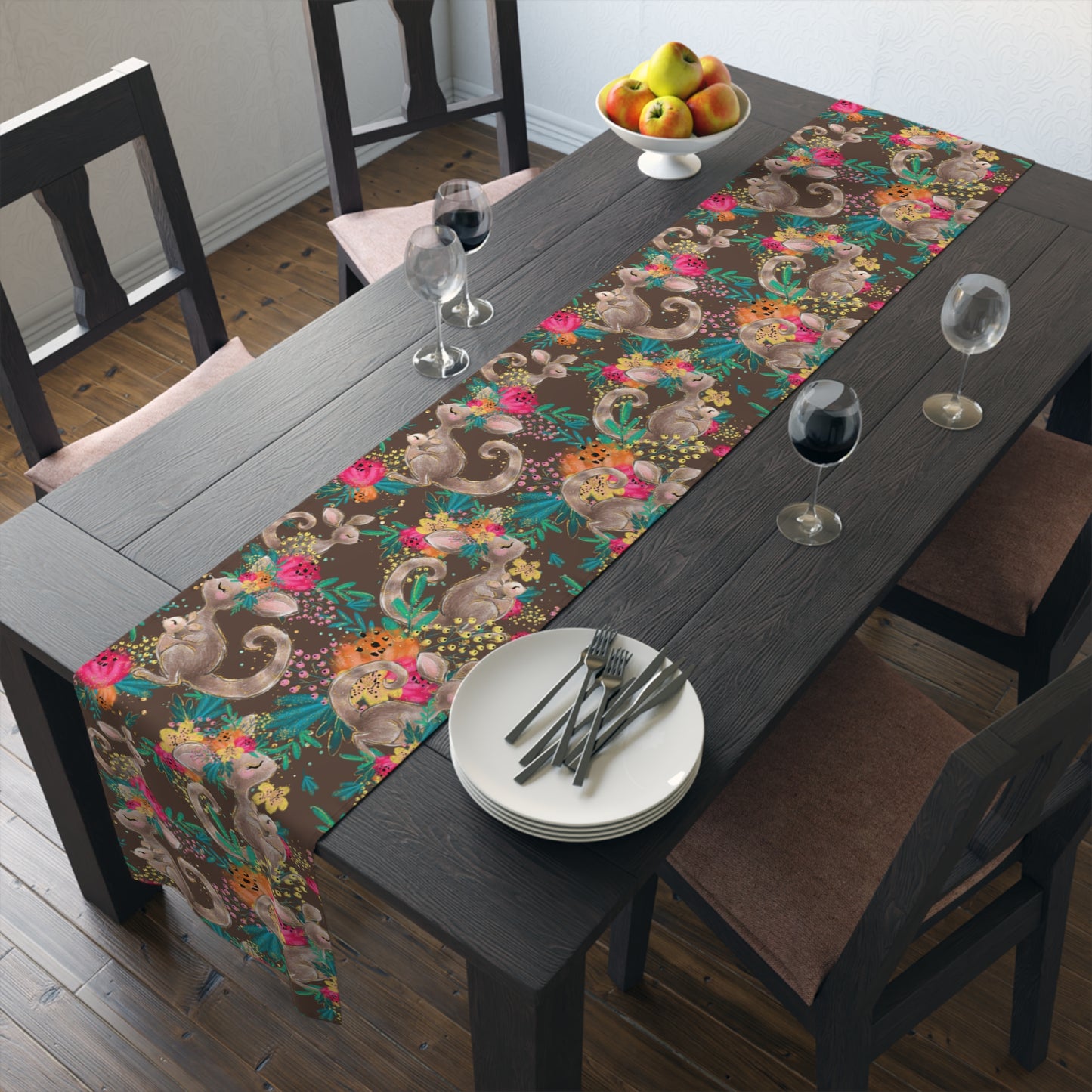 Australian Kangaroo Table Runner, Cotton Twill and Poly Available