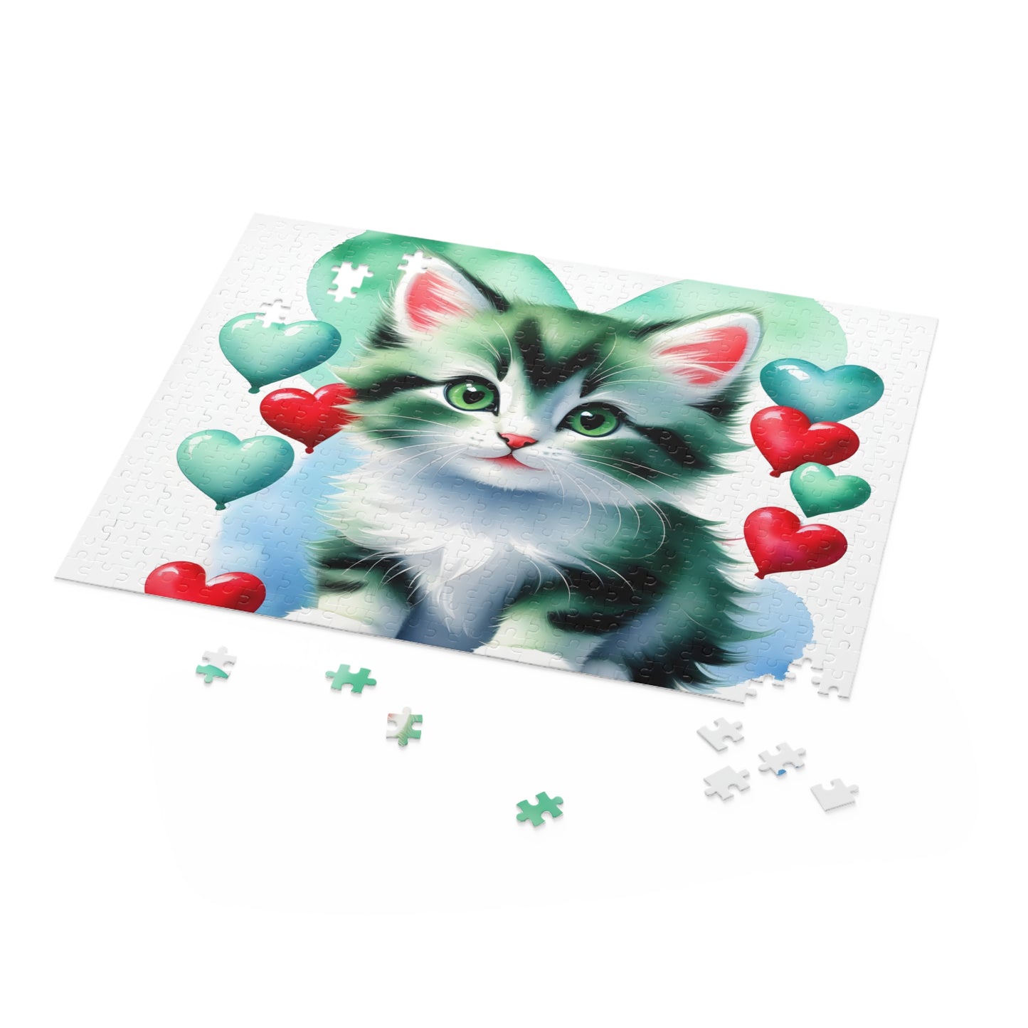 Personalised/Non-Personalised Puzzle, Cat (120, 252, 500-Piece)