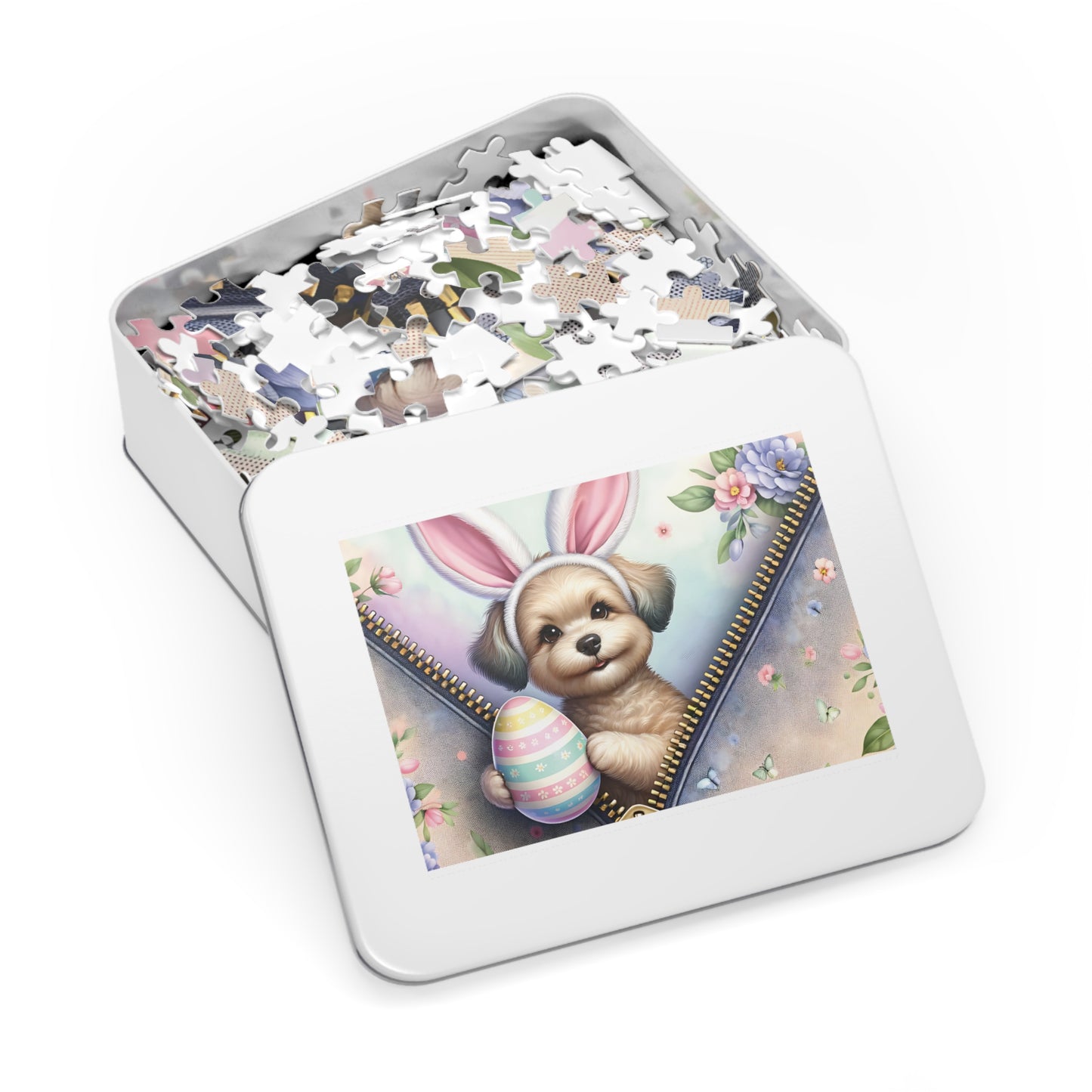 Jigsaw Puzzle, Easter, Dog with Bunny Ears, Personalised/Non-Personalised (30, 110, 252, 500,1000-Piece)