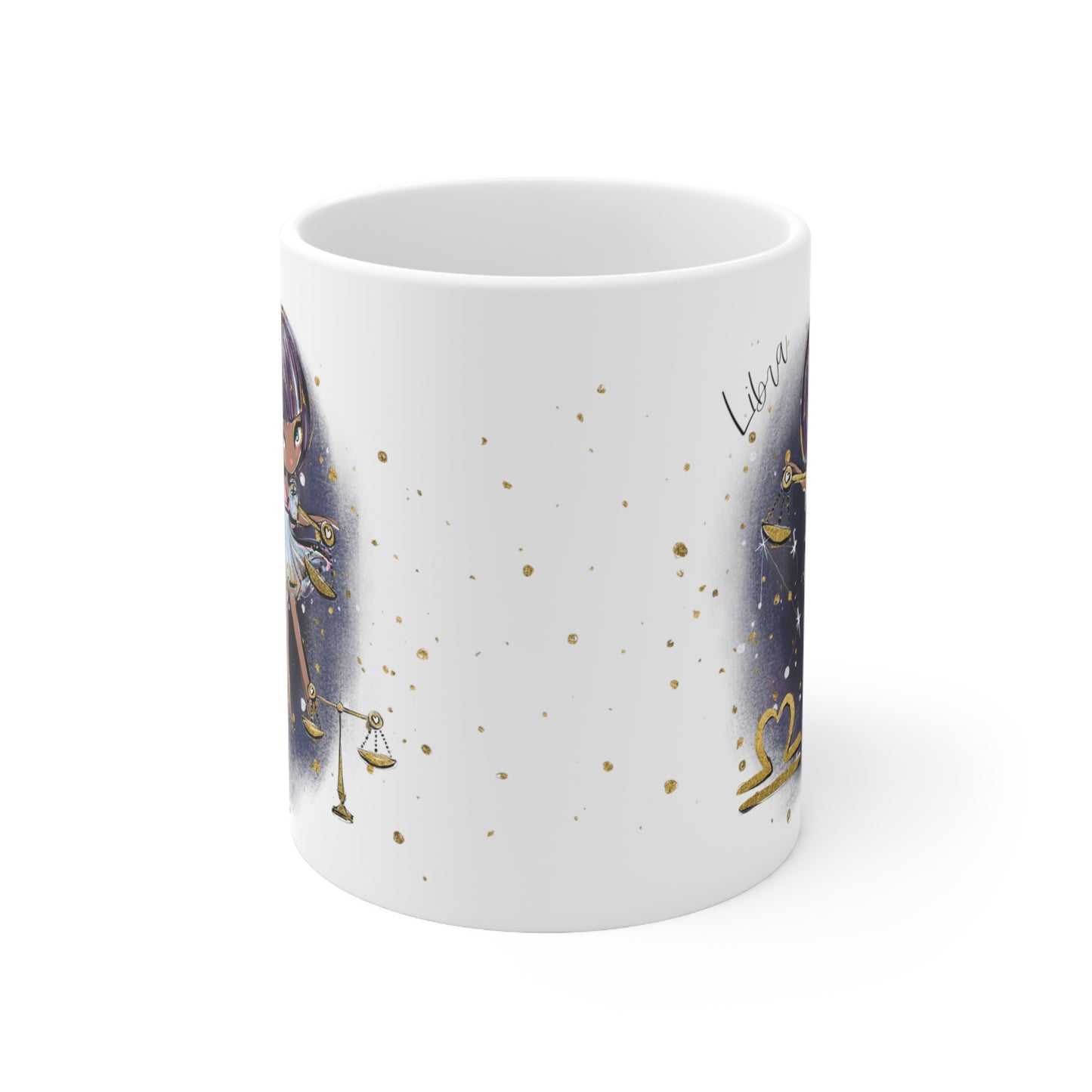 Personalised/Non Personalised Zodiac Sign, Libra, Ceramic Mug 11oz