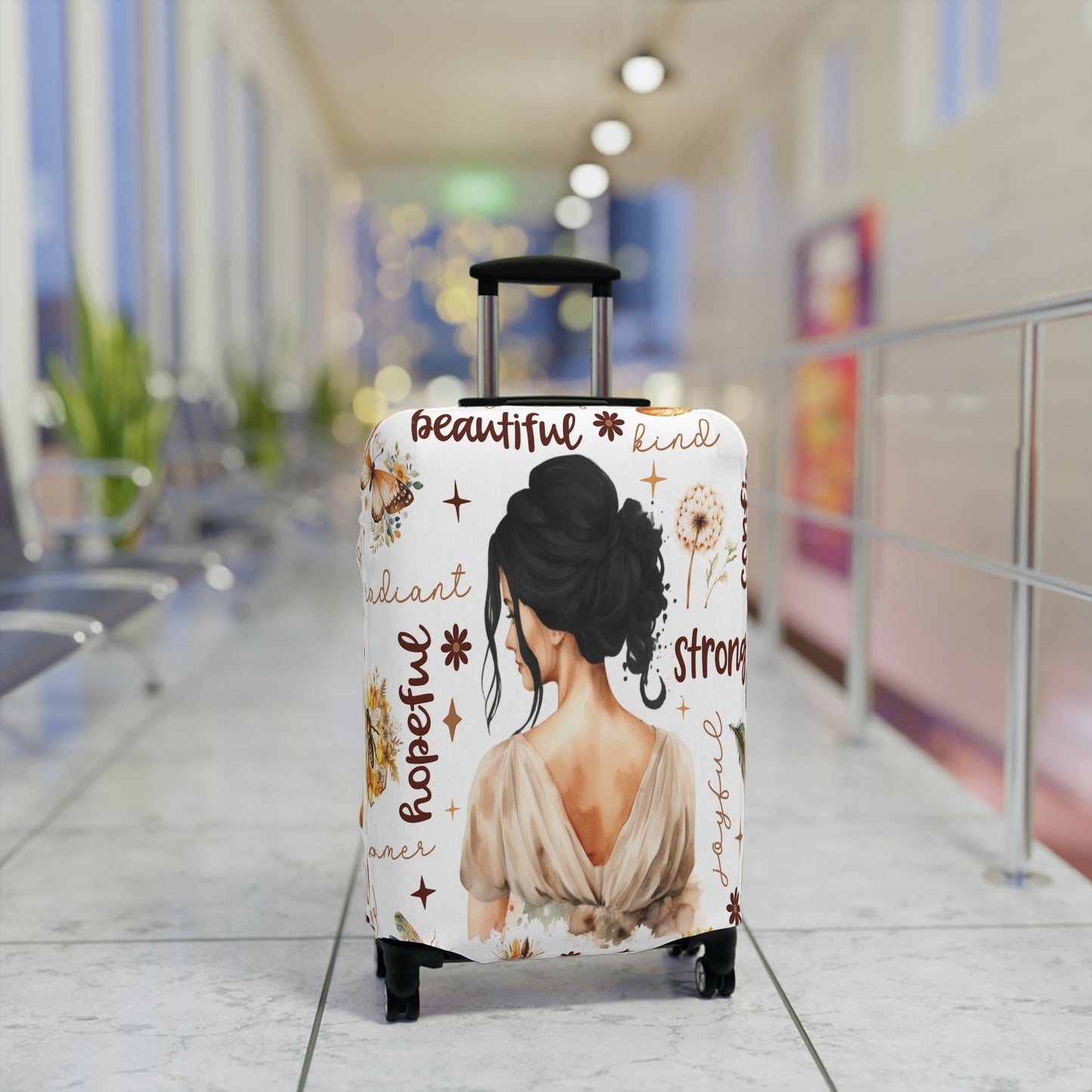 Luggage Cover, Affirmations, Black Hair, awd-502