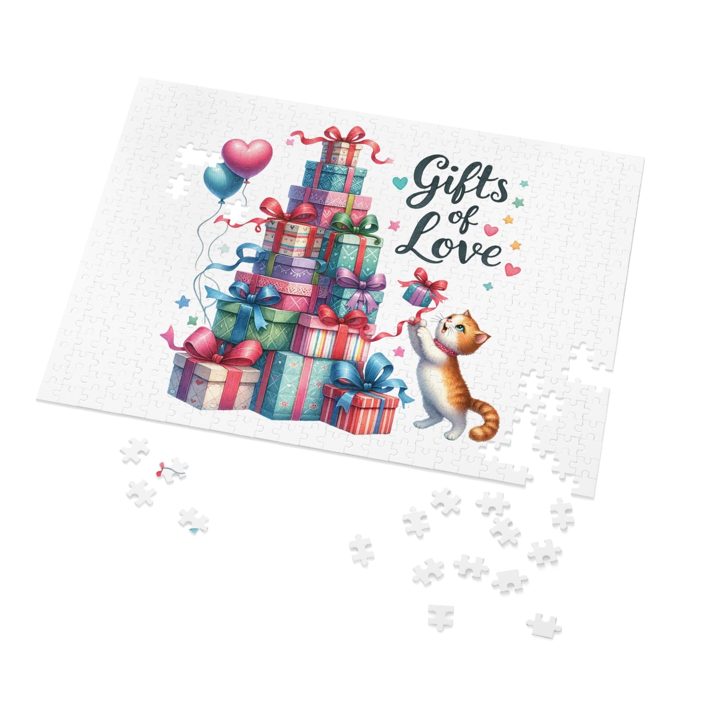 Jigsaw Puzzle, Christmas, Present Tree, Personalised/Non-Personalised (30, 110, 252, 500,1000-Piece)