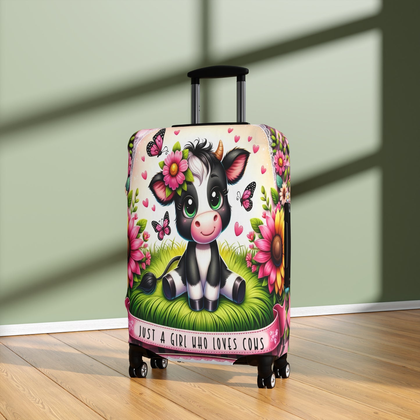 Luggage Cover, Just a Girl who Loves Cows, awd-1492