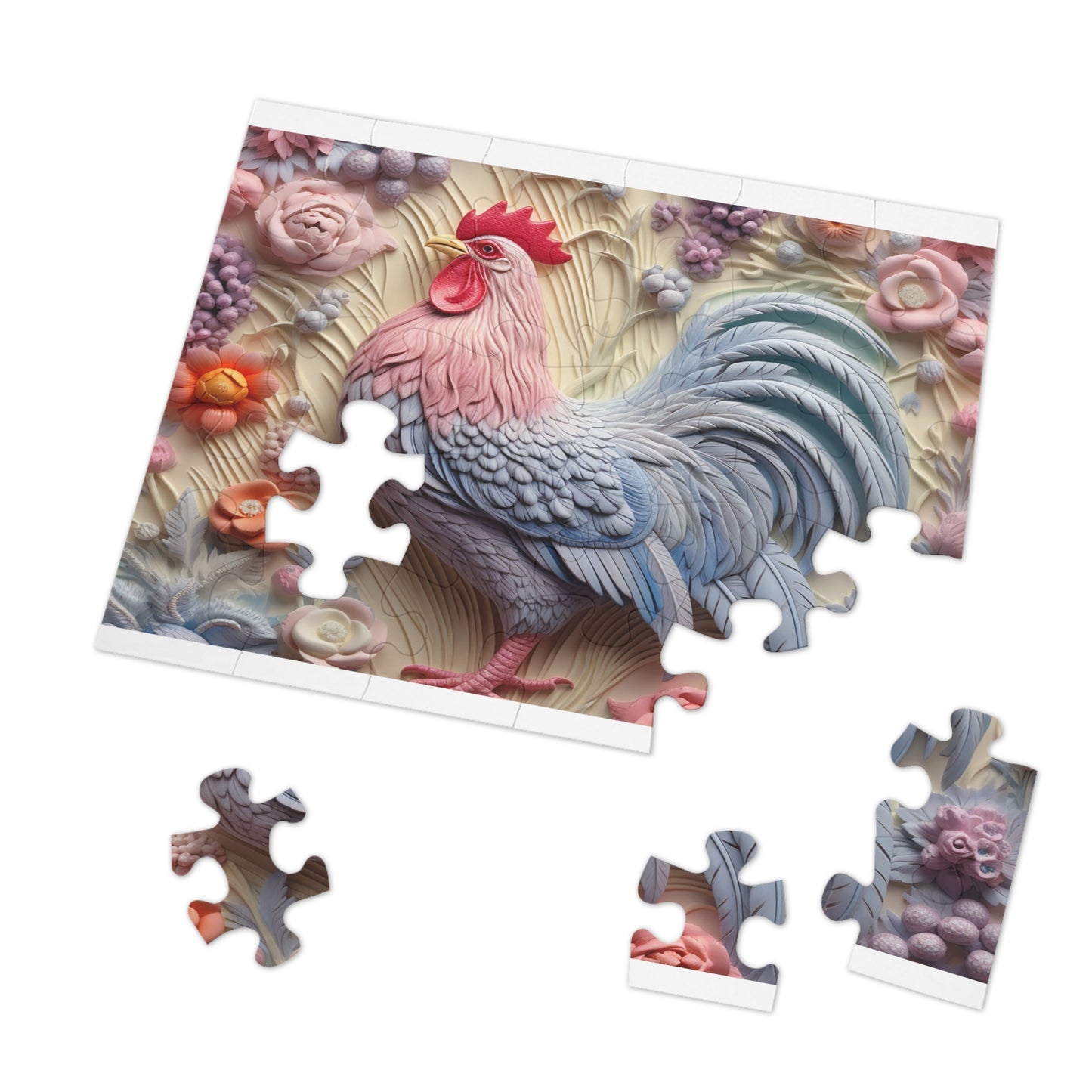 Jigsaw Puzzle, Chicken/Rooster, Personalised/Non-Personalised (30, 110, 252, 500,1000-Piece)