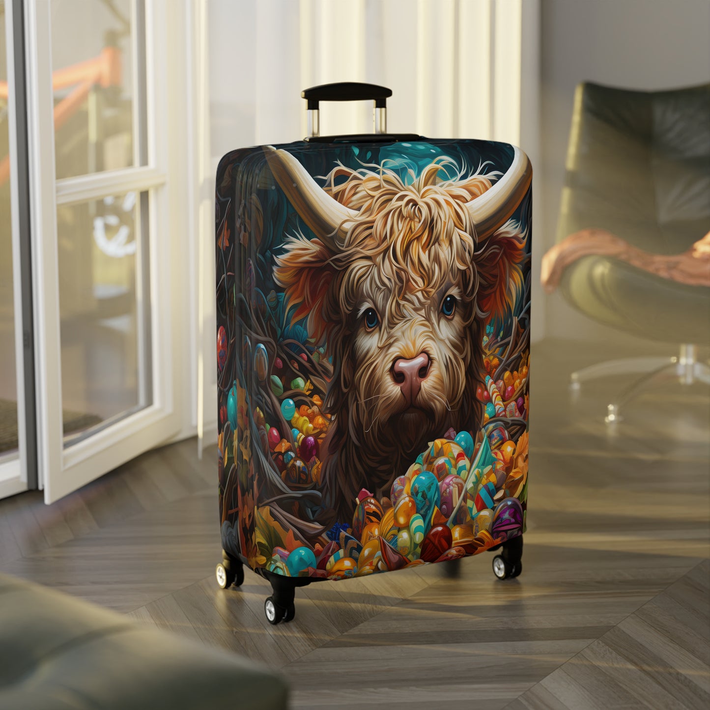 Luggage Cover, Highland Cow, awd-047