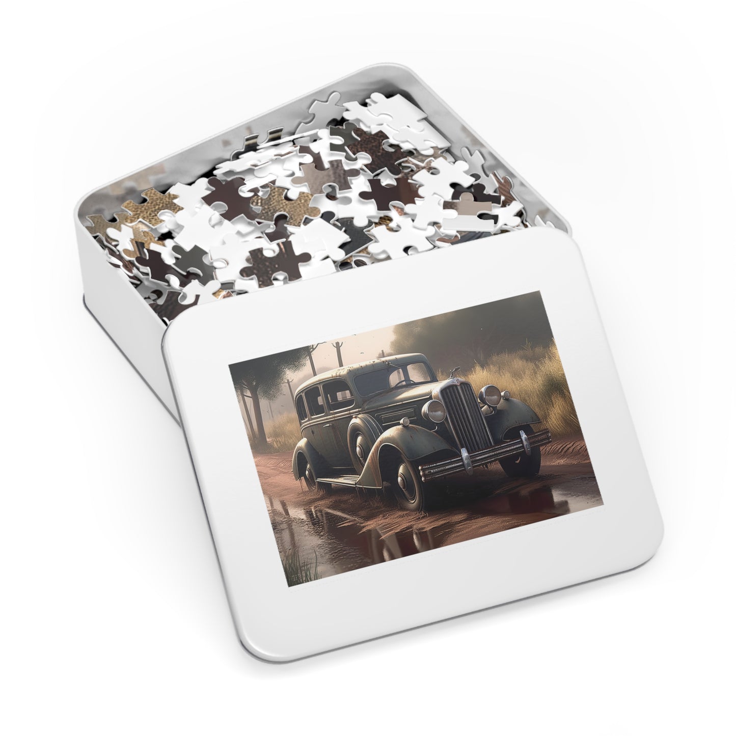 Jigsaw Puzzle, Vintage Car, Personalised/Non-Personalised (30, 110, 252, 500,1000-Piece)