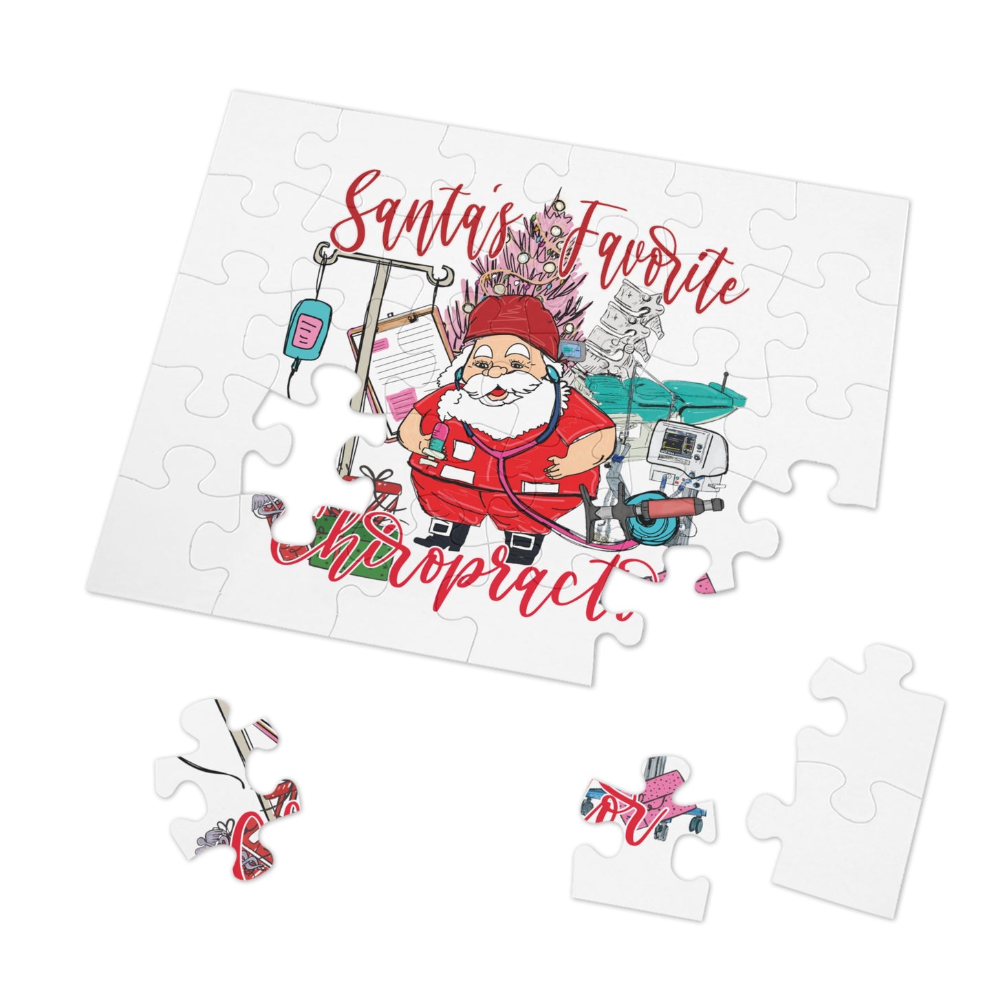 Puzzle, Santa's Favorite Chiropractor, Personalised/Non-Personalised (30, 110, 252, 500,1000-Piece)