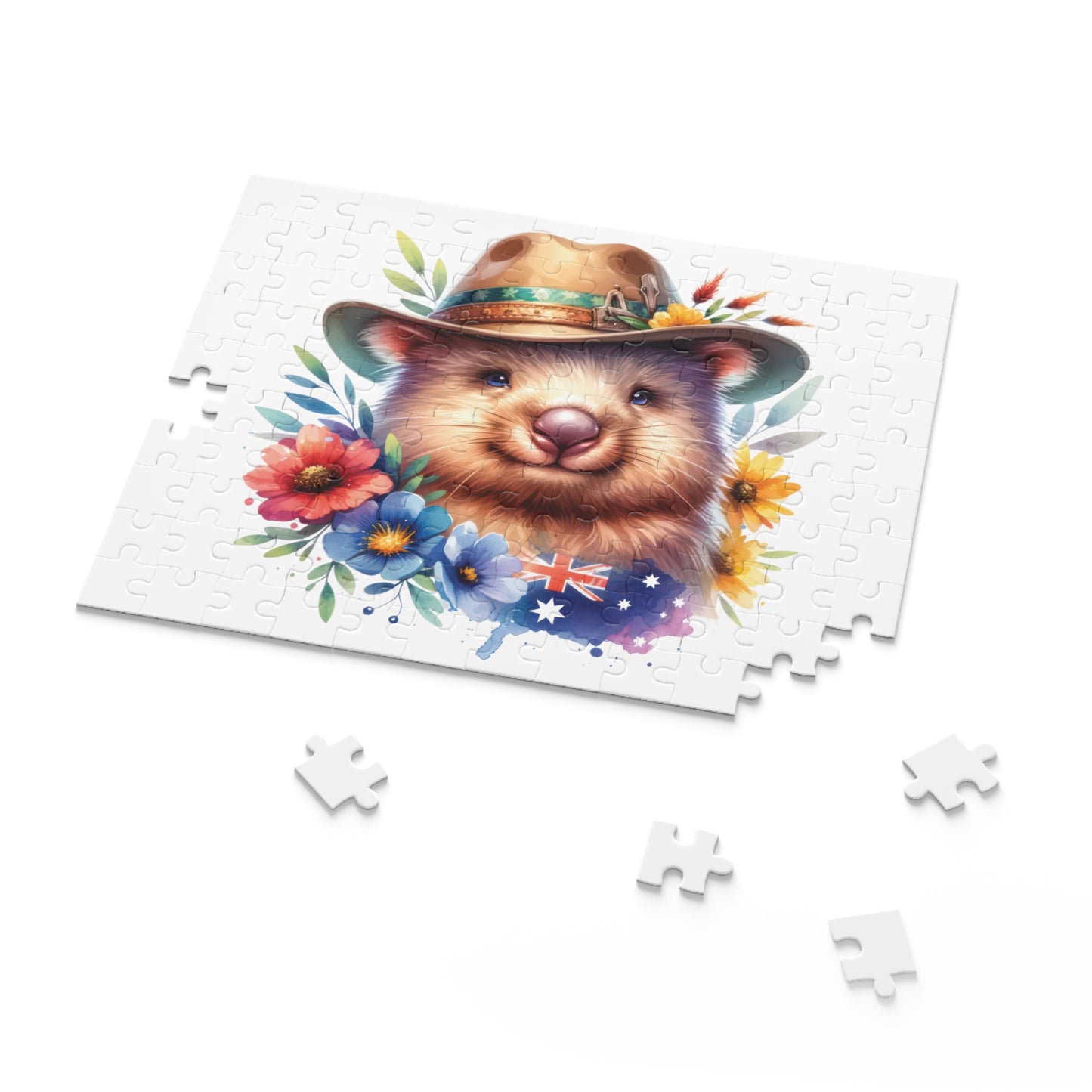 Personalised/Non-Personalised Puzzle, Wombat (120, 252, 500-Piece)