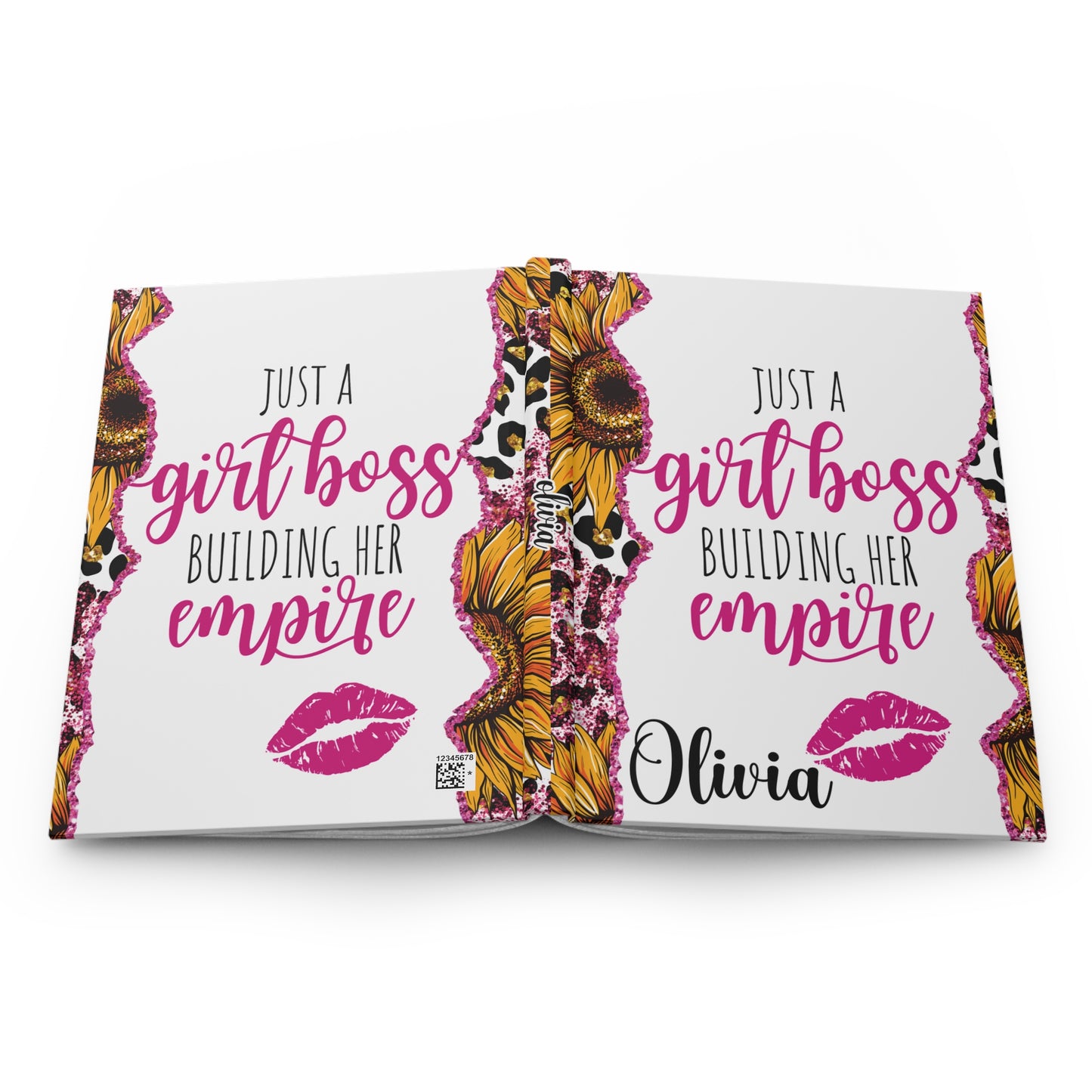 Personalised Hardcover Journal Matte, Just a Girl Boss building her empire, awd-1696