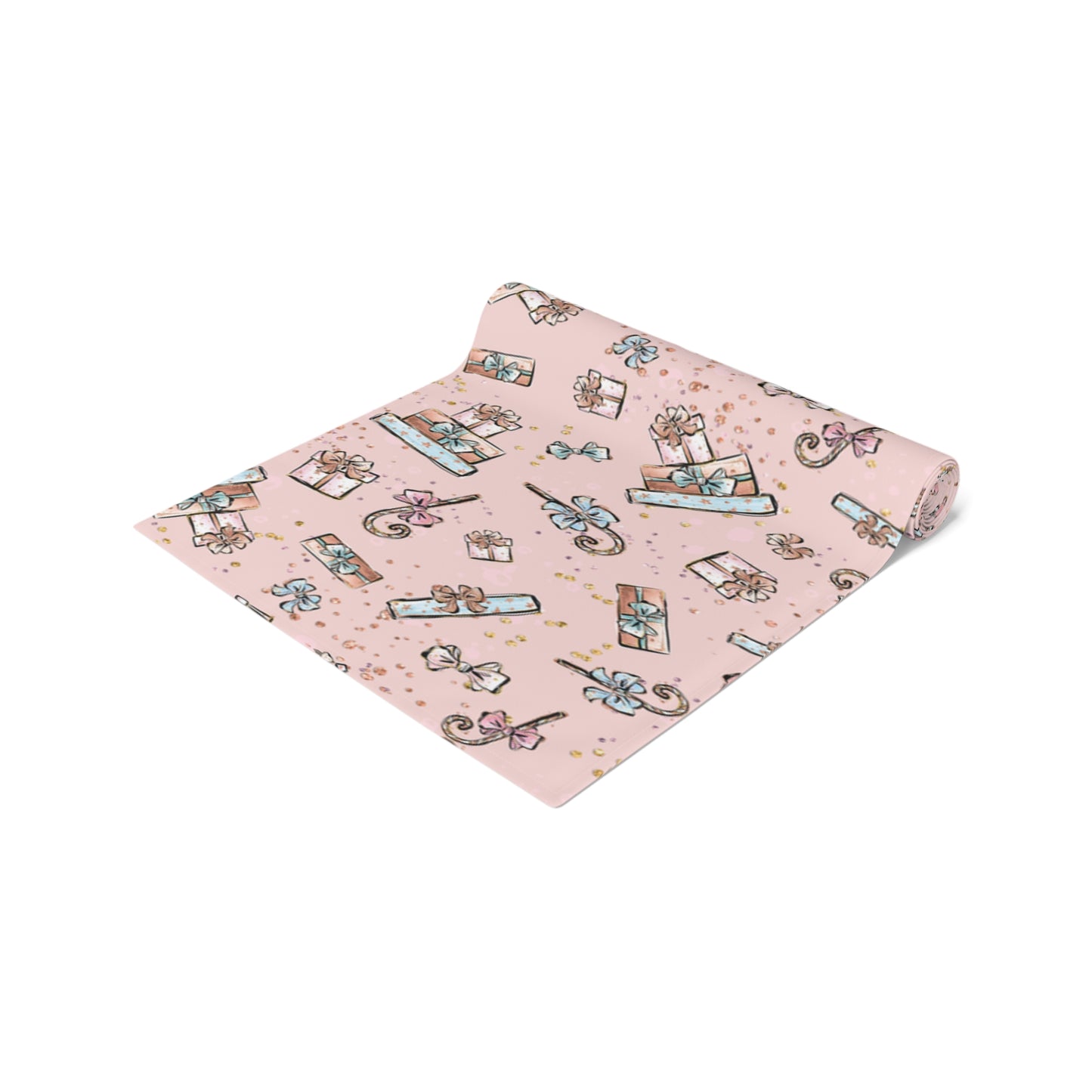 Pink Christmas, Presents, Table Runner, Cotton Twill and Poly Available, 2 sizes Available