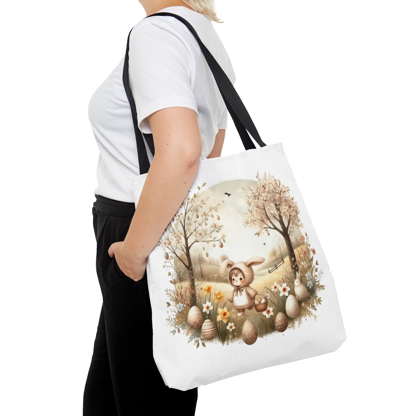 Tote Bag, Easter, Rabbit, Personalised/Non-Personalised Tote bag