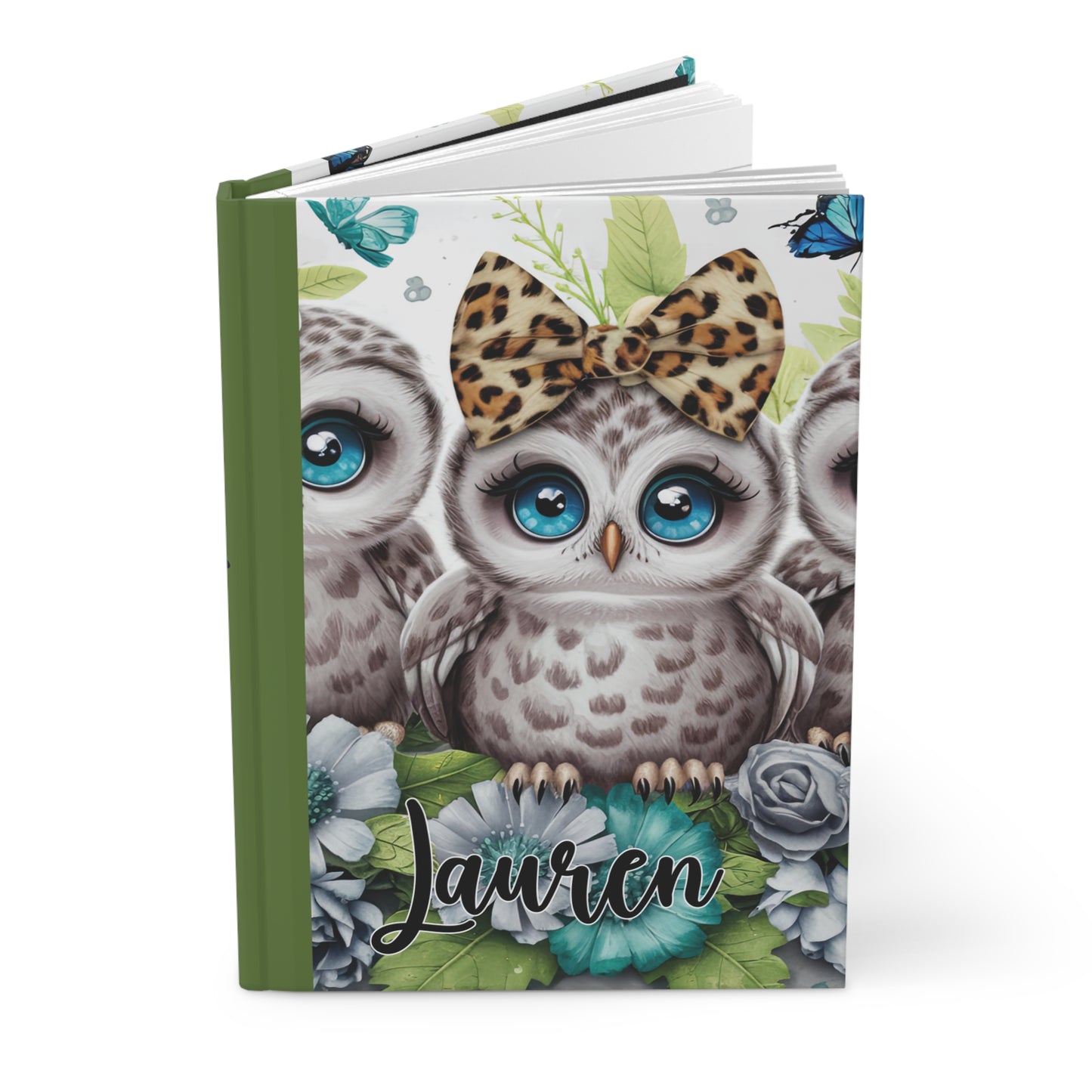 Personalised Hardcover Journal Matte, Owls, awd-1469