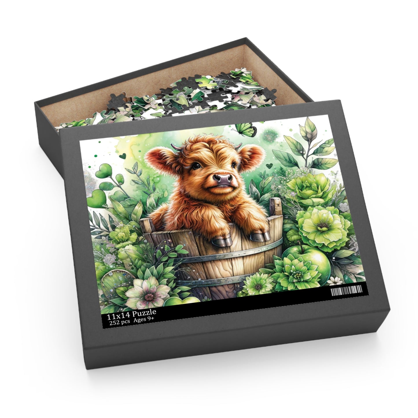 Personalised/Non-Personalised Puzzle, Highland Cow (120, 252, 500-Piece)