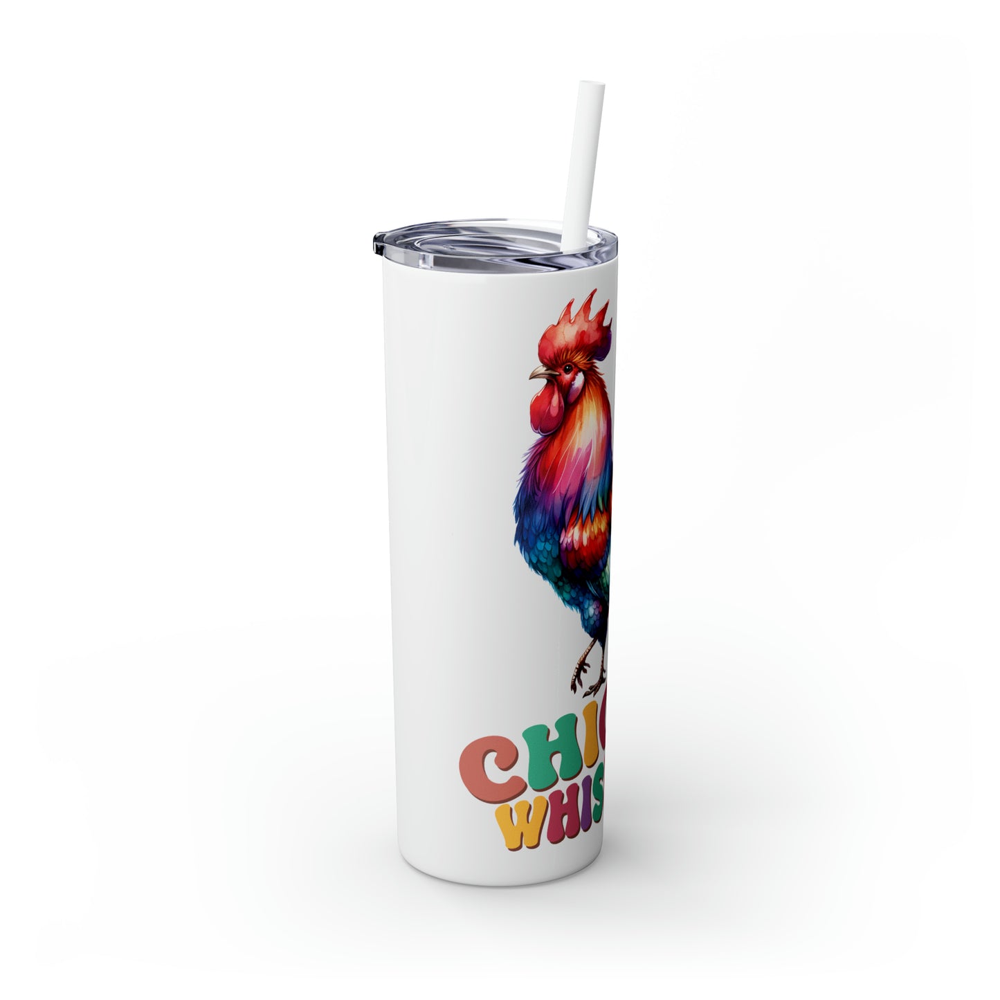 Skinny Tumbler with Straw, 20oz, Chicken Whisperer, awd-1266