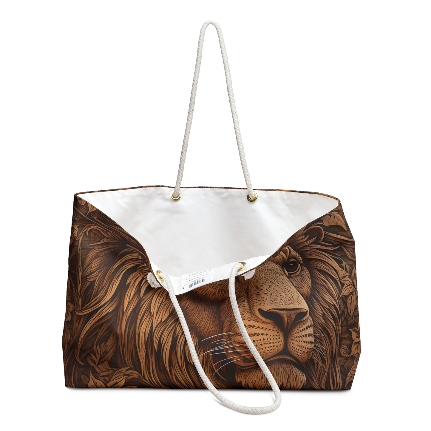 Personalised/Non-Personalised Weekender Bag, Wild Animals, Tiger, Large Weekender Bag, Beach Bag, Book Bag