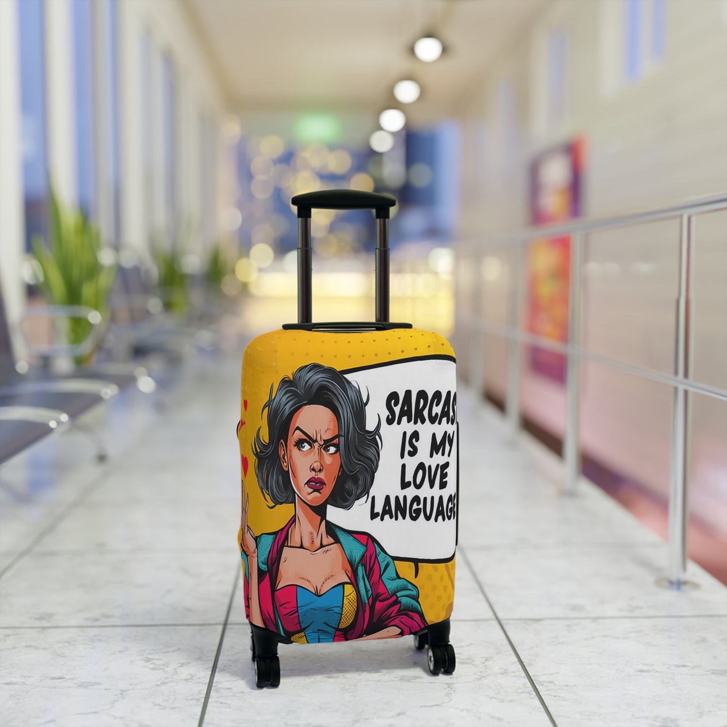 Luggage Cover, Funny Quote, Sarcasm is my Love language, awd-1727