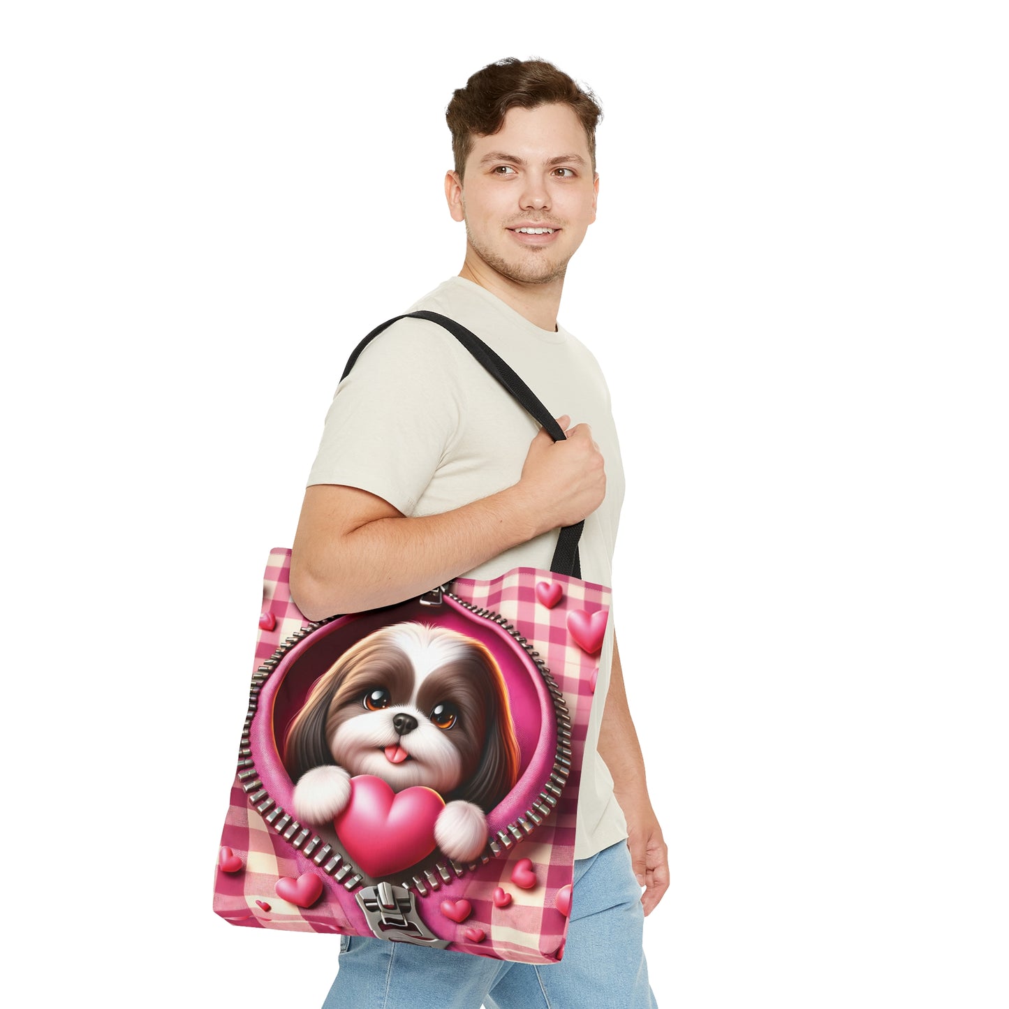 Tote Bag, Cute Dog, Personalised/Non-Personalised Tote bag