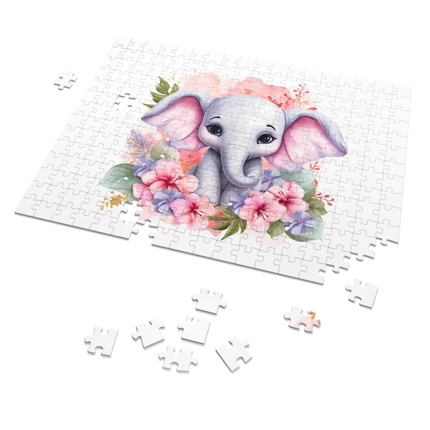 Jigsaw Puzzle, Elephant, Personalised/Non-Personalised (30, 110, 252, 500,1000-Piece)